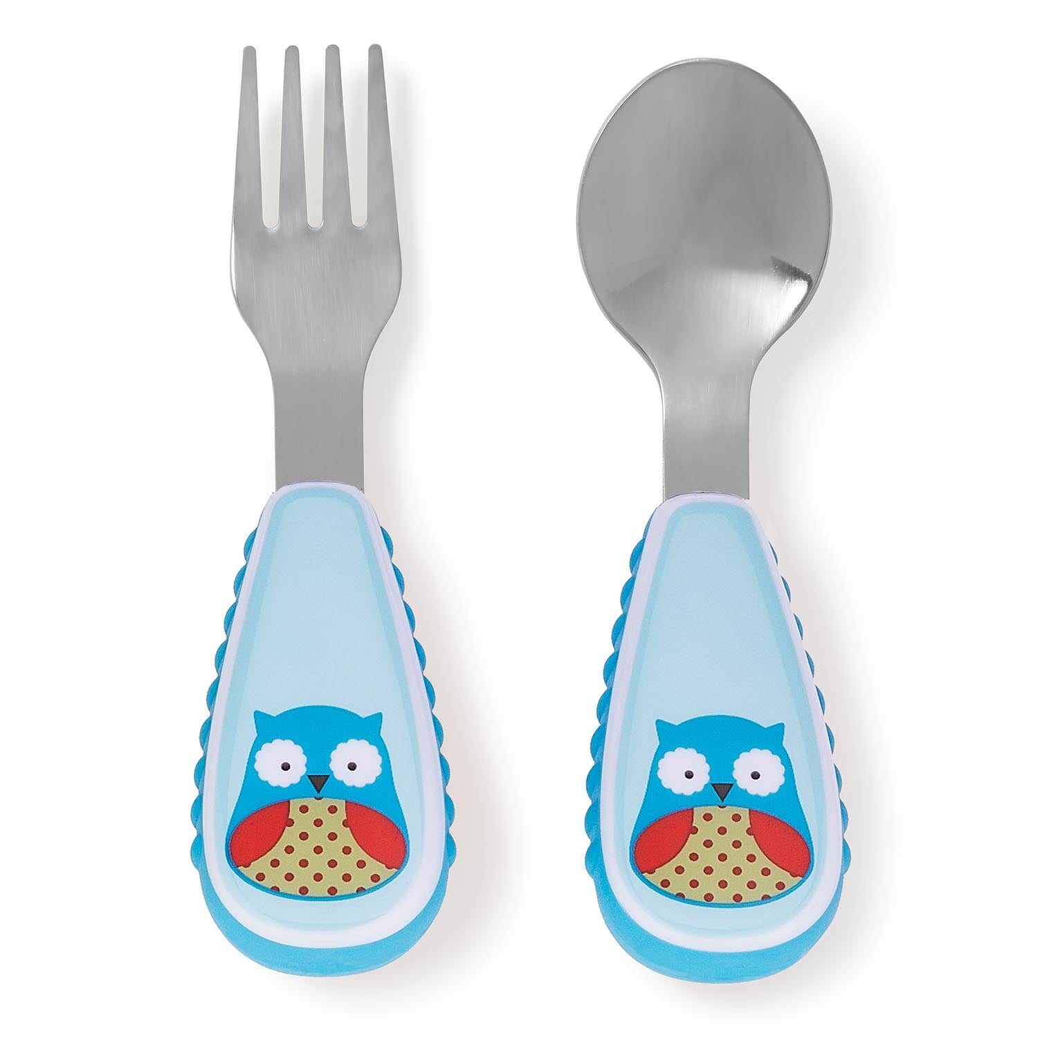 Skip Hop Zoo Utensils Fork & Spoon Owl 3Months to 36Months - Distressed
