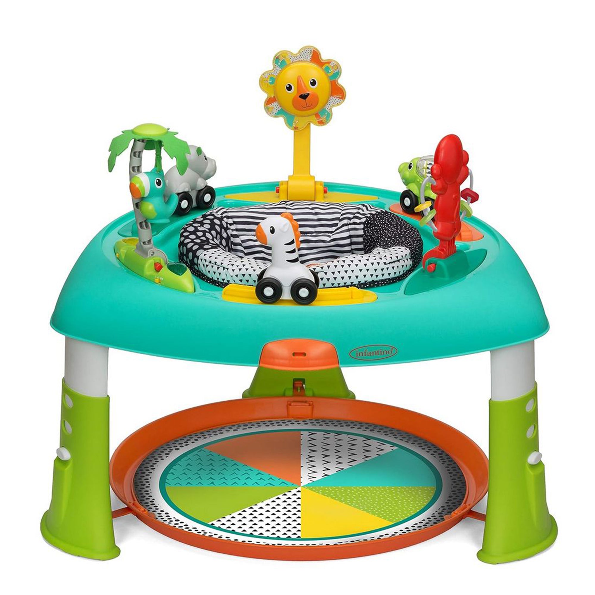 Infantino 2-in-1 Sit Spin and Stand Entertainer and Activity Table - Multicolor - 4 months to 5 Years