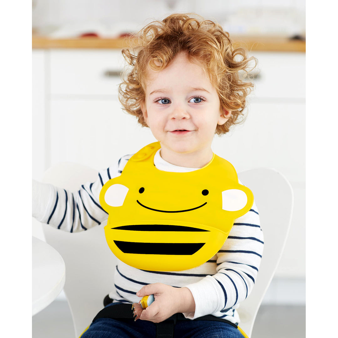 Skip Hop Zoo Fold &amp; Go Silicone Bib 6months to 36months