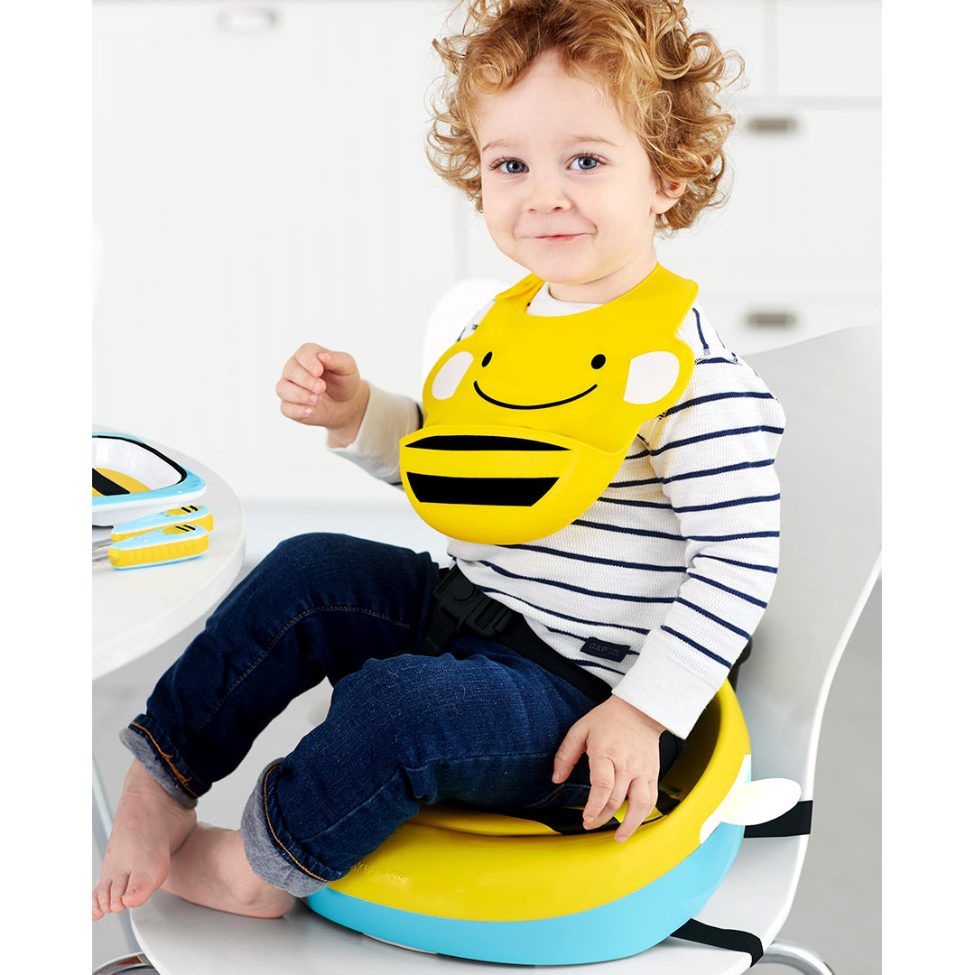 Skip Hop Zoo Fold &amp; Go Silicone Bib 6months to 36months
