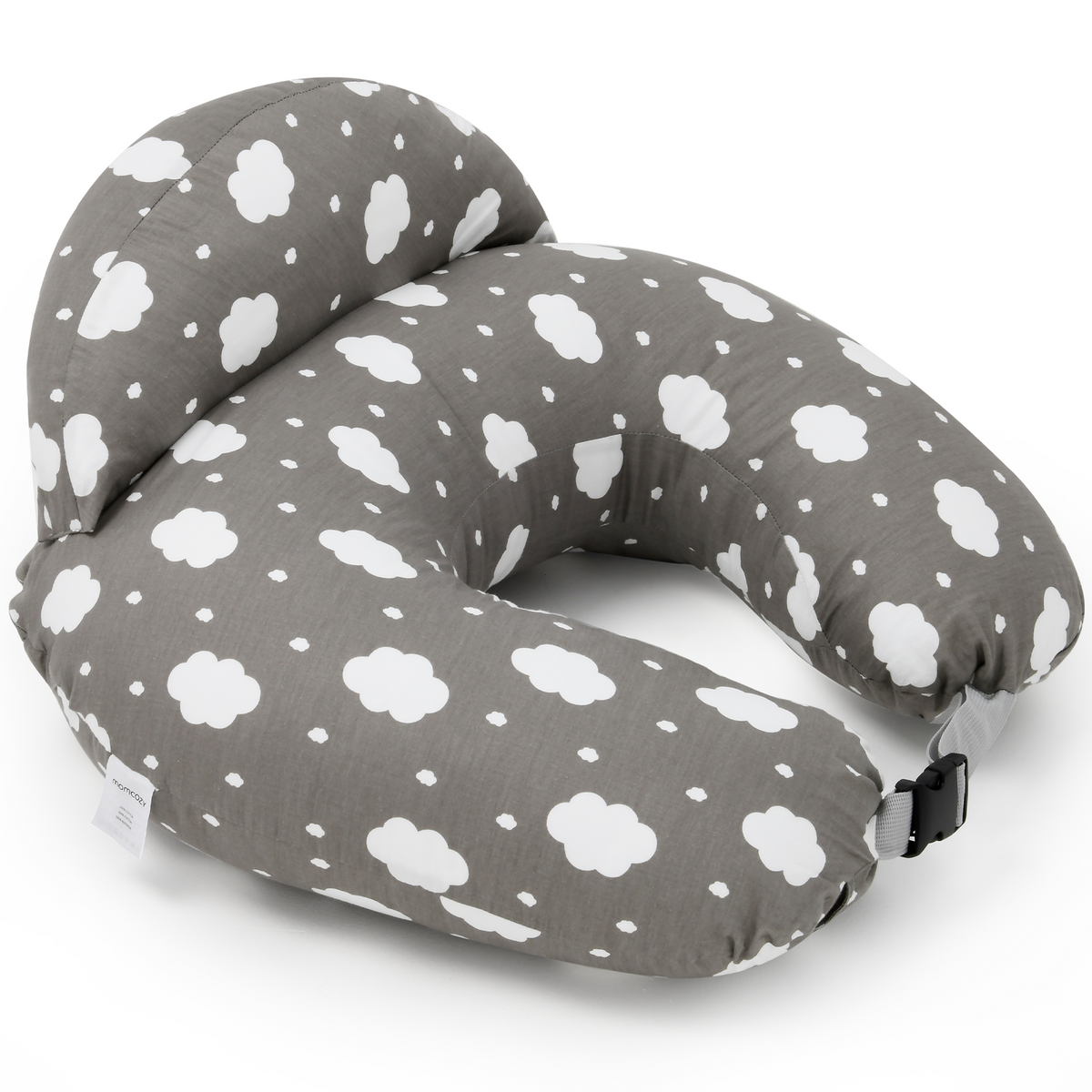Momcozy Maternity Accessory Adjustable Nursing Pillow Grey &amp; White