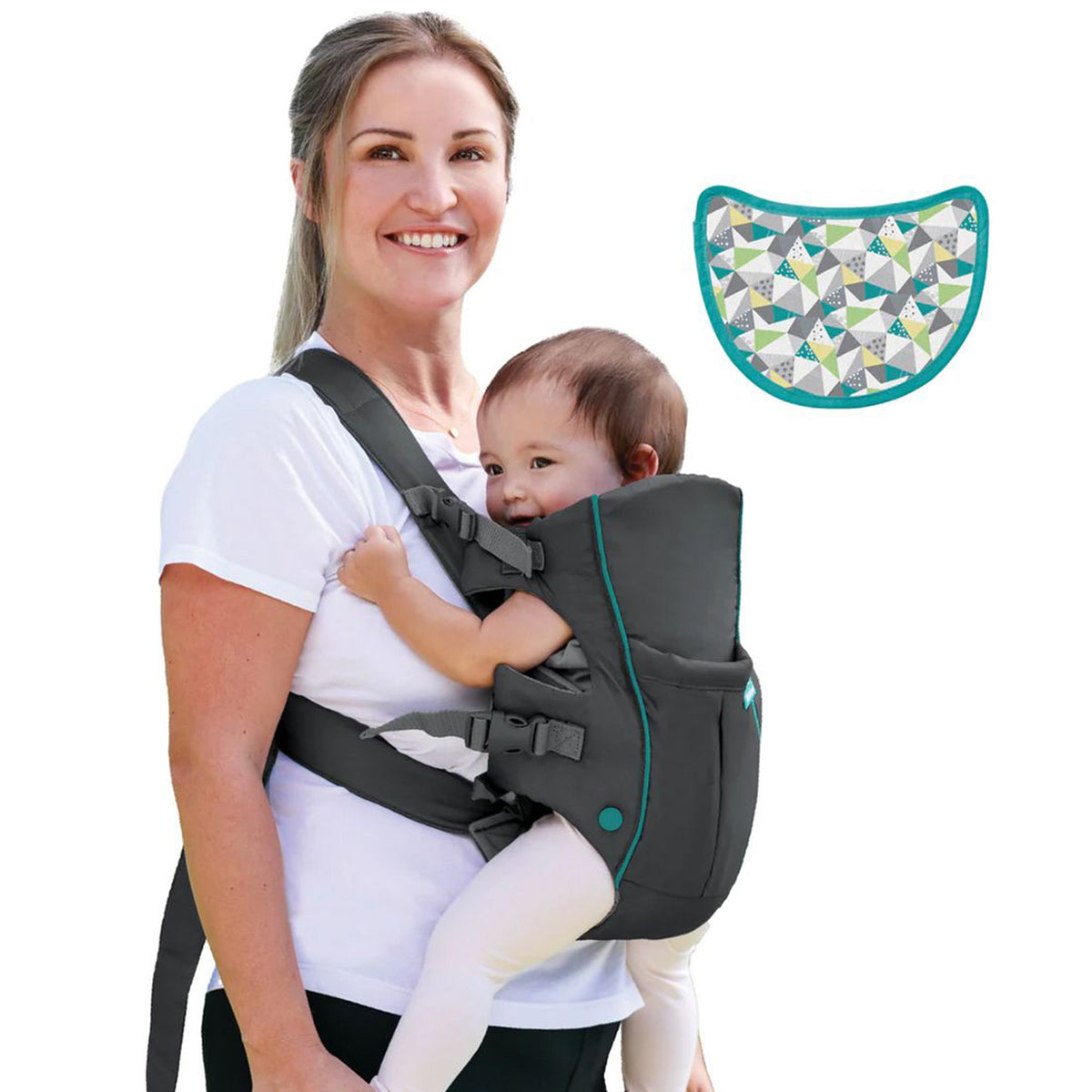 Infantino Swift Classic Carrier With Pocket - Grey - Birth to 12 Months Open Box