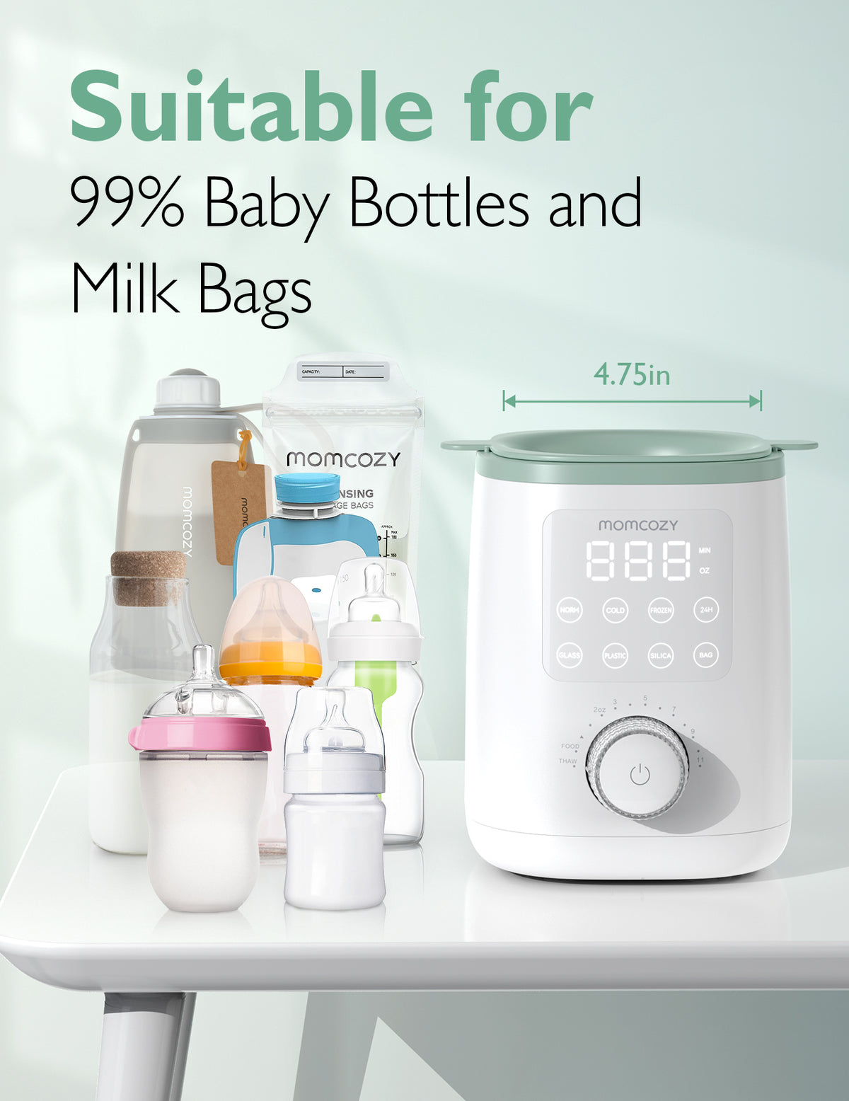 Momcozy Sterilizers &amp; Warmer Baby Bottle Warmer White