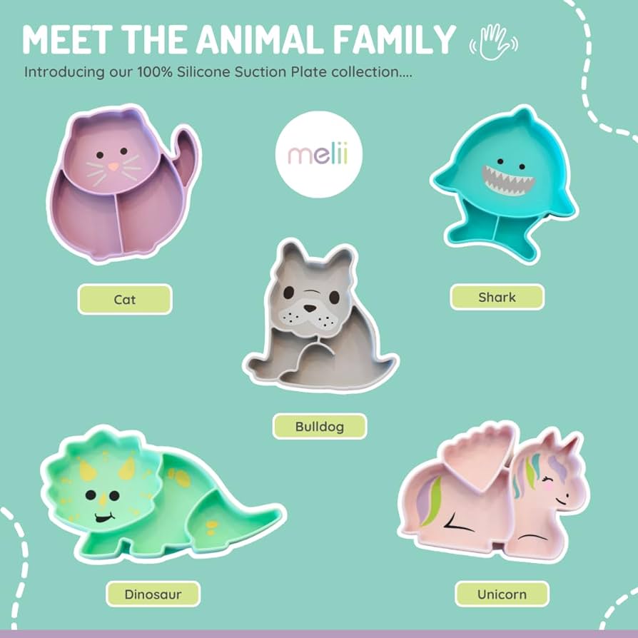 Melii Silicone Divided Plate - 6 to 24 Months