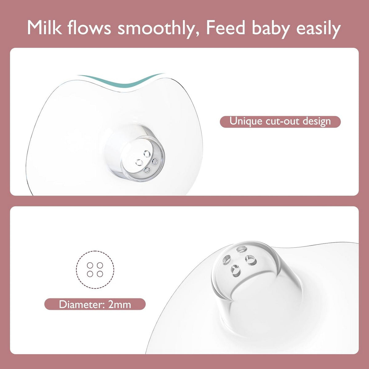 Momcozy Breastfeeding Access Nipple Shields-20mm Transparent