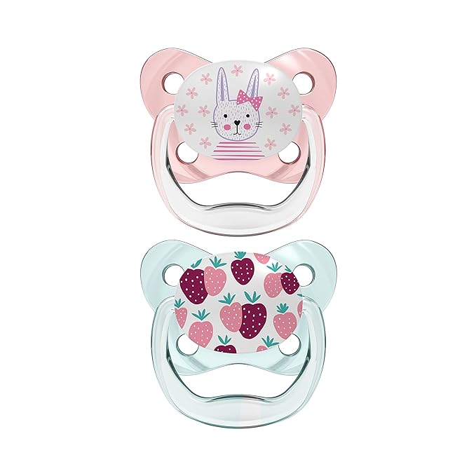 Dr. Brown&#39;s Pacifier Prevent Butterfly Soother - Stage 1 Pink (Pack of 2) (Birth to 6 Months)