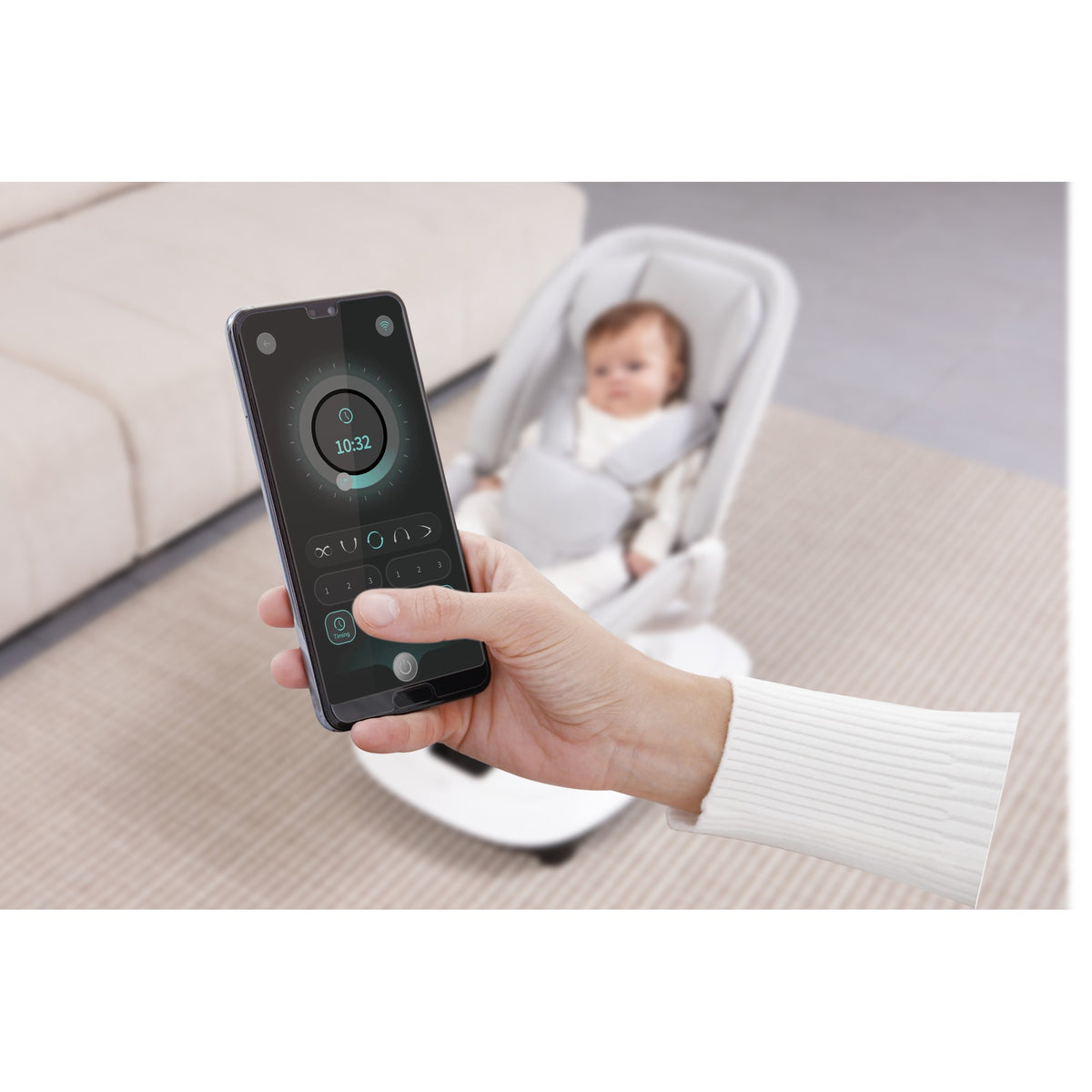 Mastela Deluxt Multi-Motion Baby Cradle Birth+ to 36M - Open Box