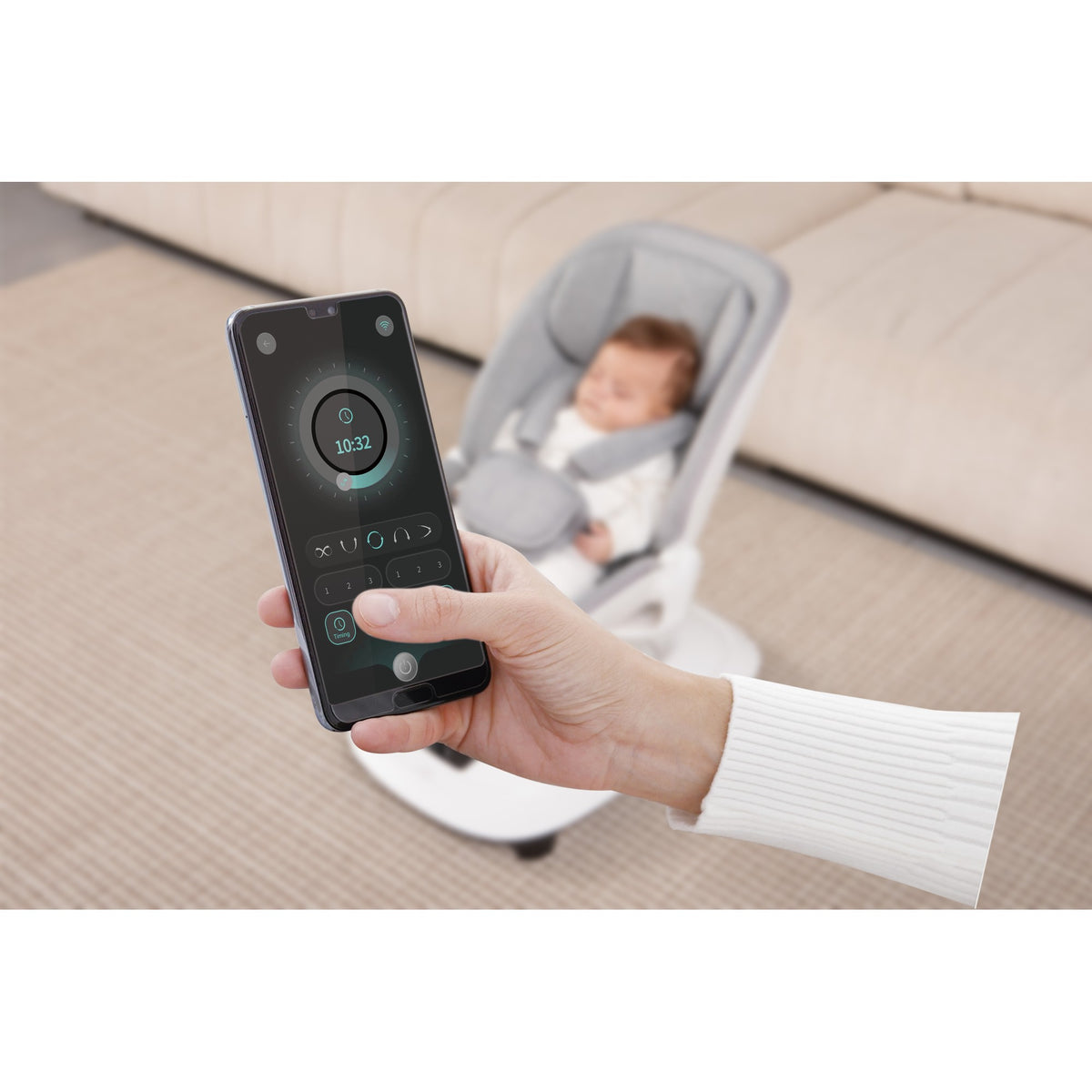 Mastela Deluxt Multi-Motion Baby Cradle Birth+ to 36M - Open Box