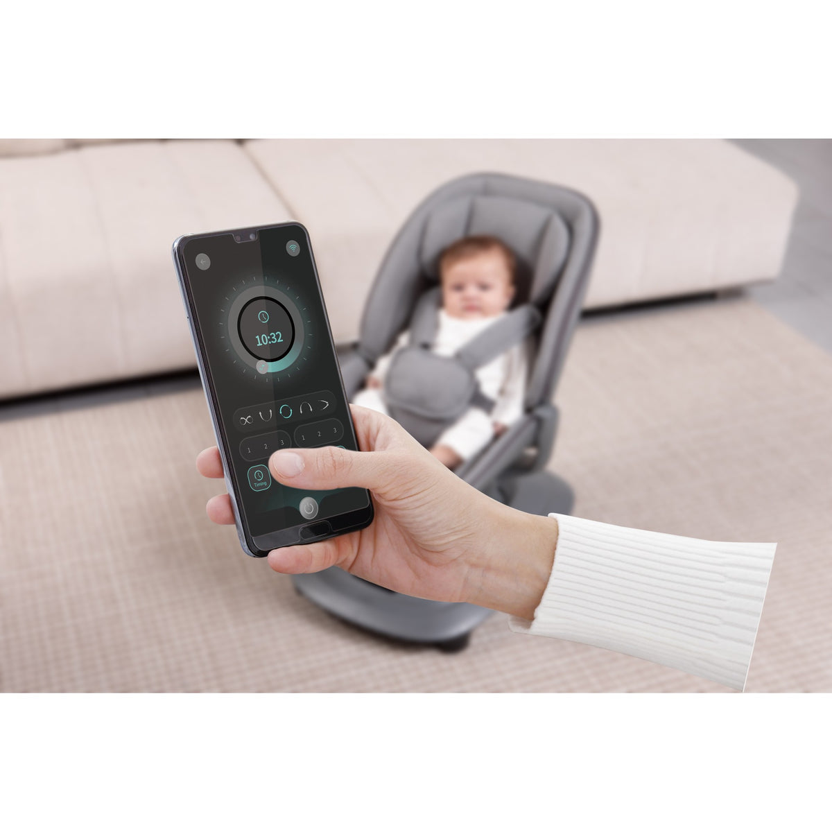 Mastela Deluxt Multi-Motion Baby Cradle Birth+ to 36M - Open Box