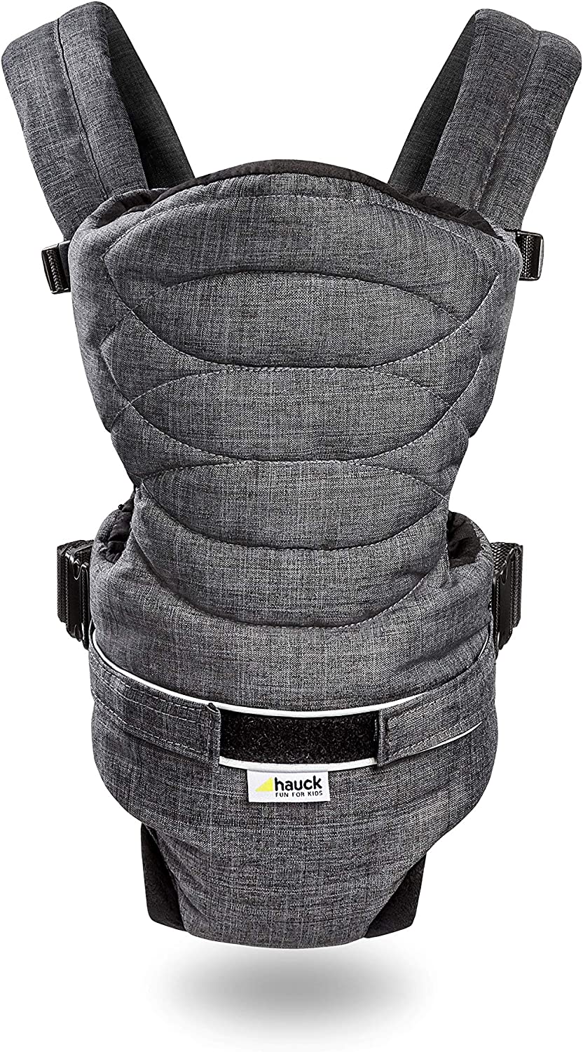 Hauck 2 Way Carrier Baby Carrier Melange Charcoal Birth+ to 9M - Open Box