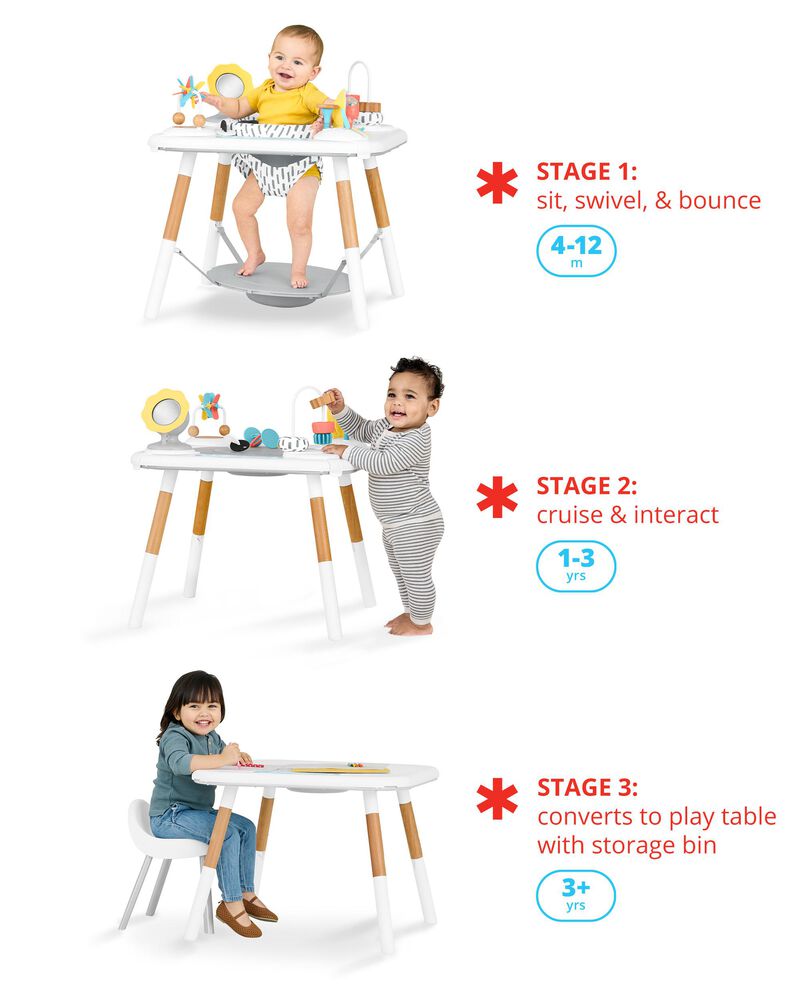 Skip Hop Discoverosity Montessori-Inspired 3-Stage Activity Center &amp; Play Table White 4M to 48M