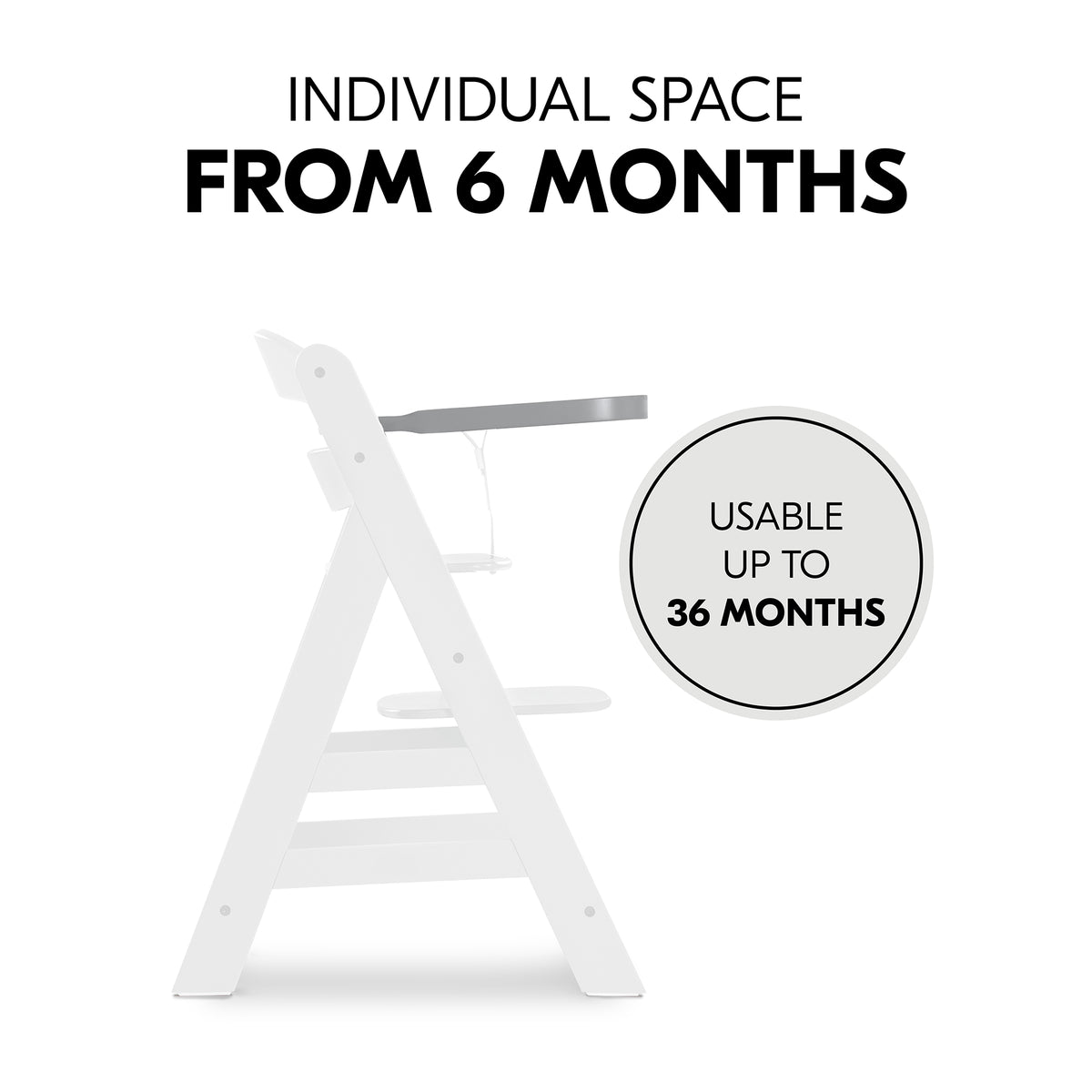 Hauck Alpha Wooden Tray T&amp;G Accessories 6M to 36M