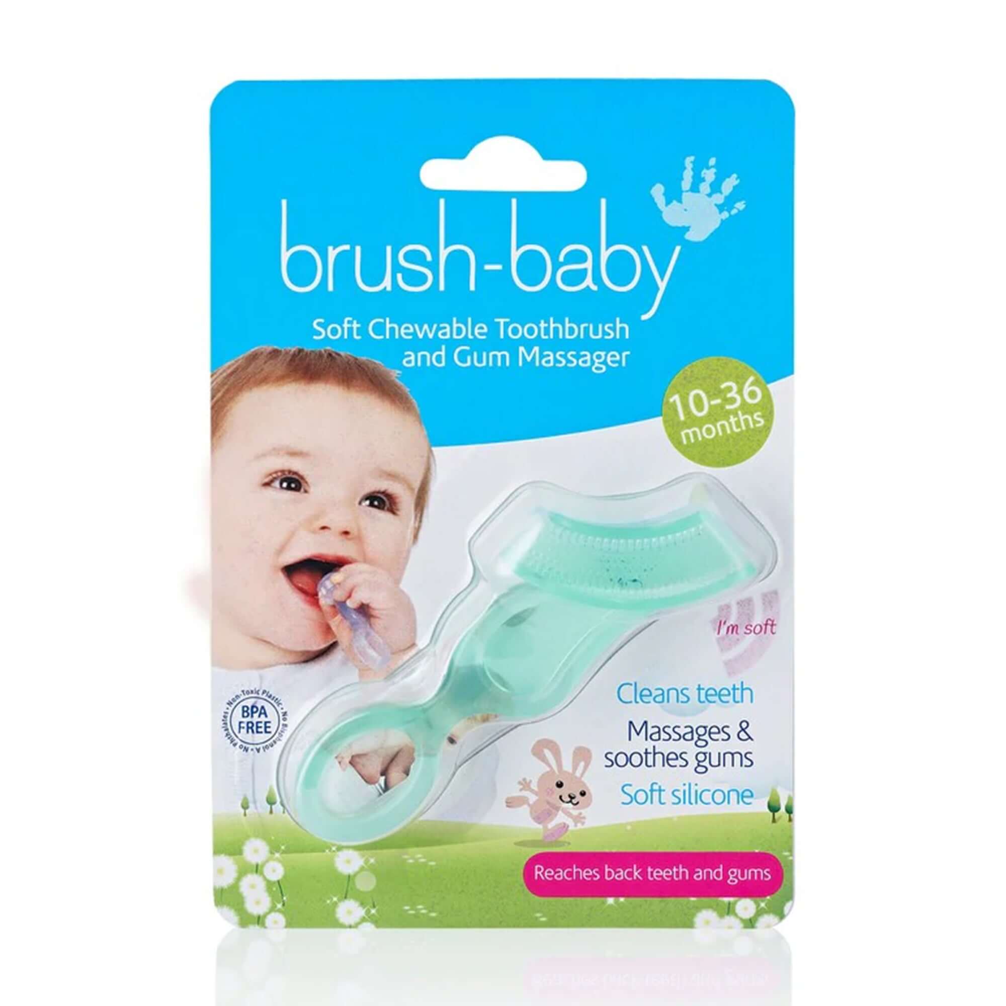 Brush Baby Teal Color New Chewable Toothbrush || 4months to 12months - Toys4All.in