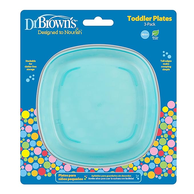 Dr. Brown&#39;s Divided Plates 3-Pack (4 to 24 Months) Multicolor - Open Box