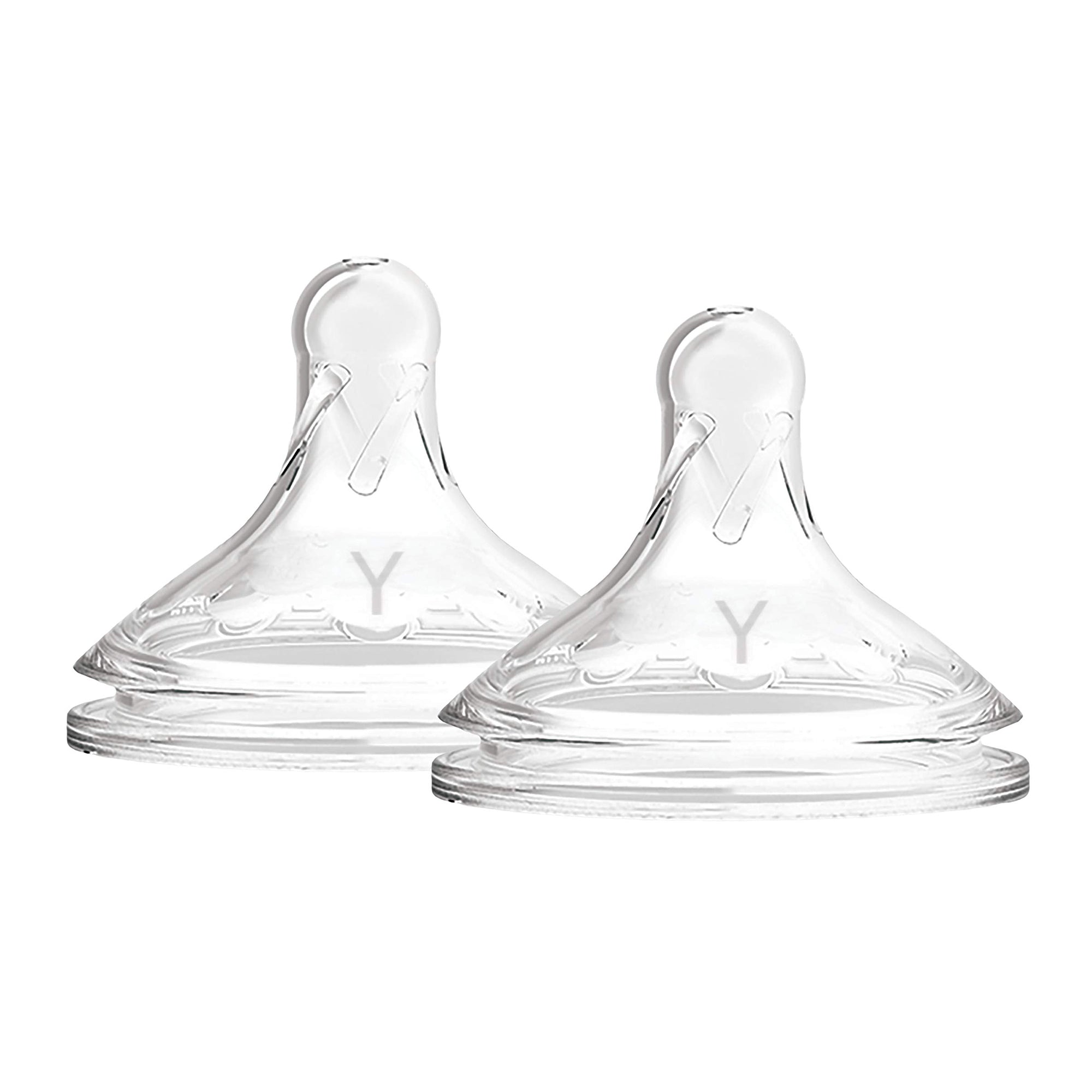 Dr. Brown's Y-Cut Wide-Neck Silicone Nipple (9 to 12 Months) Transparent