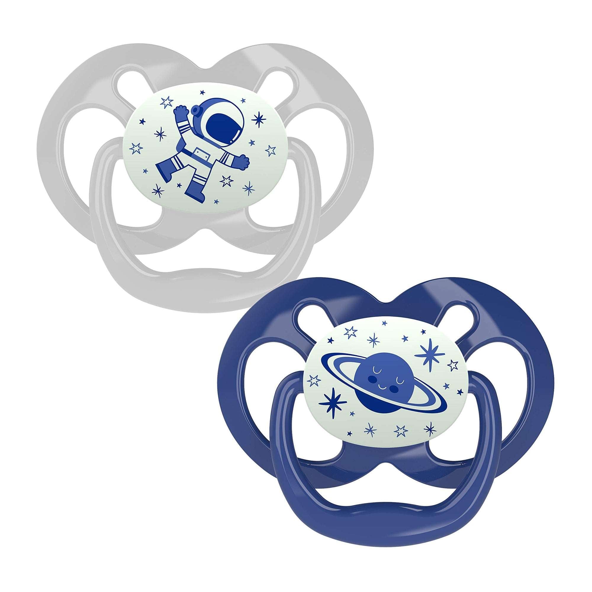 Dr. Brown Blue Advantage Pacifiers || Stage 2 ||  Glow in the Dark || Pack of 2 || 6Months to 12months - Toys4All.in
