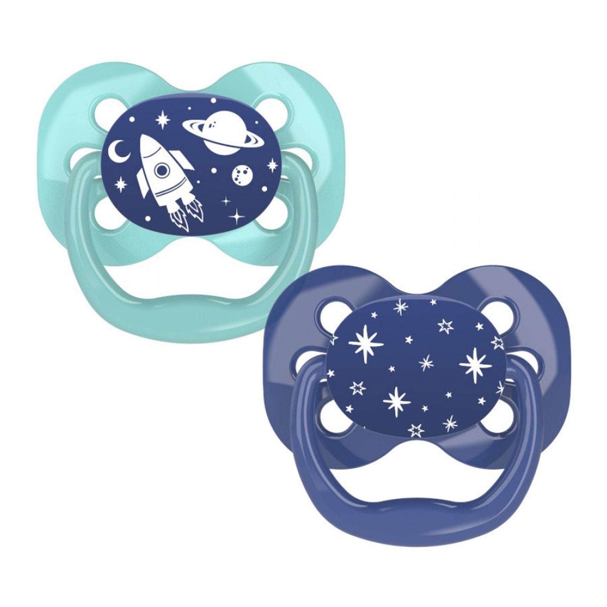 Dr. Brown Blue Space Advantage Pacifiers || Stage-1 || Pack of 2 || Used for Birth+ to 6months - Toys4All.in