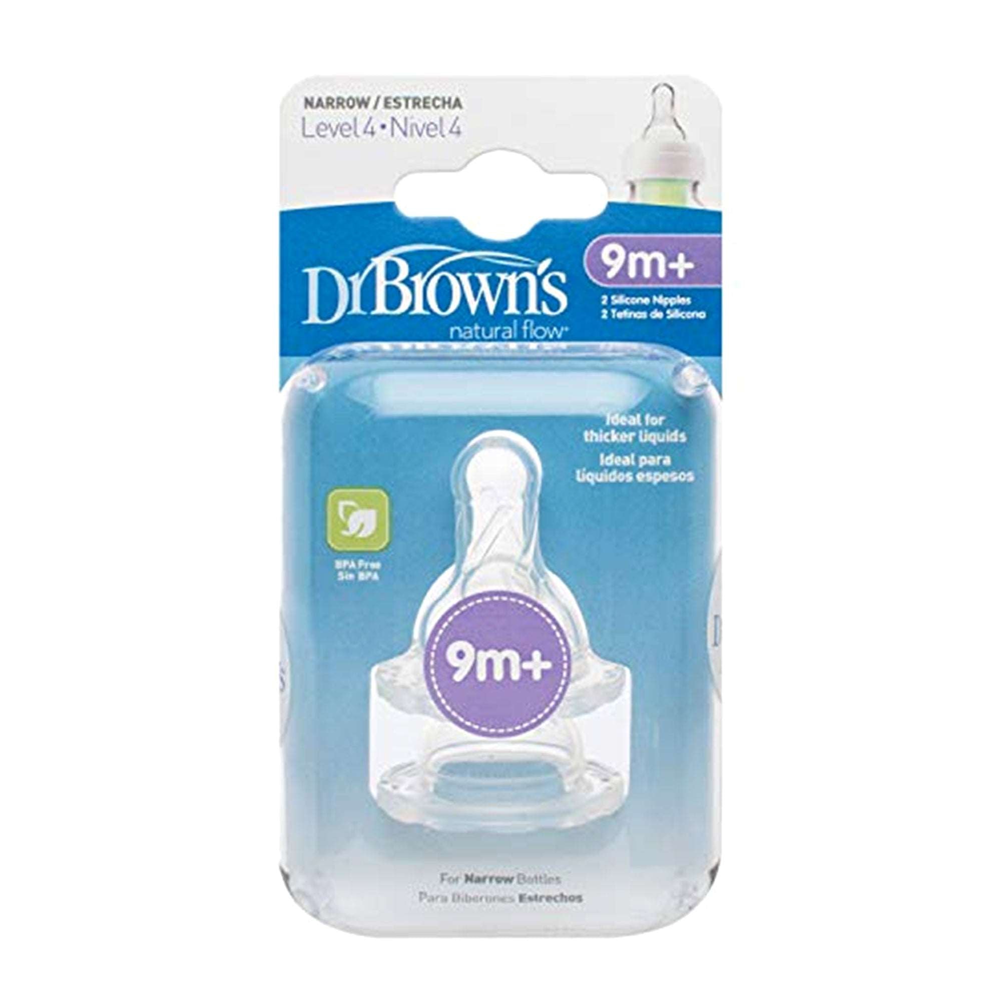Dr. Brown Level 4 Silicone Narrow Nipple || Pack of 2 - Toys4All.in