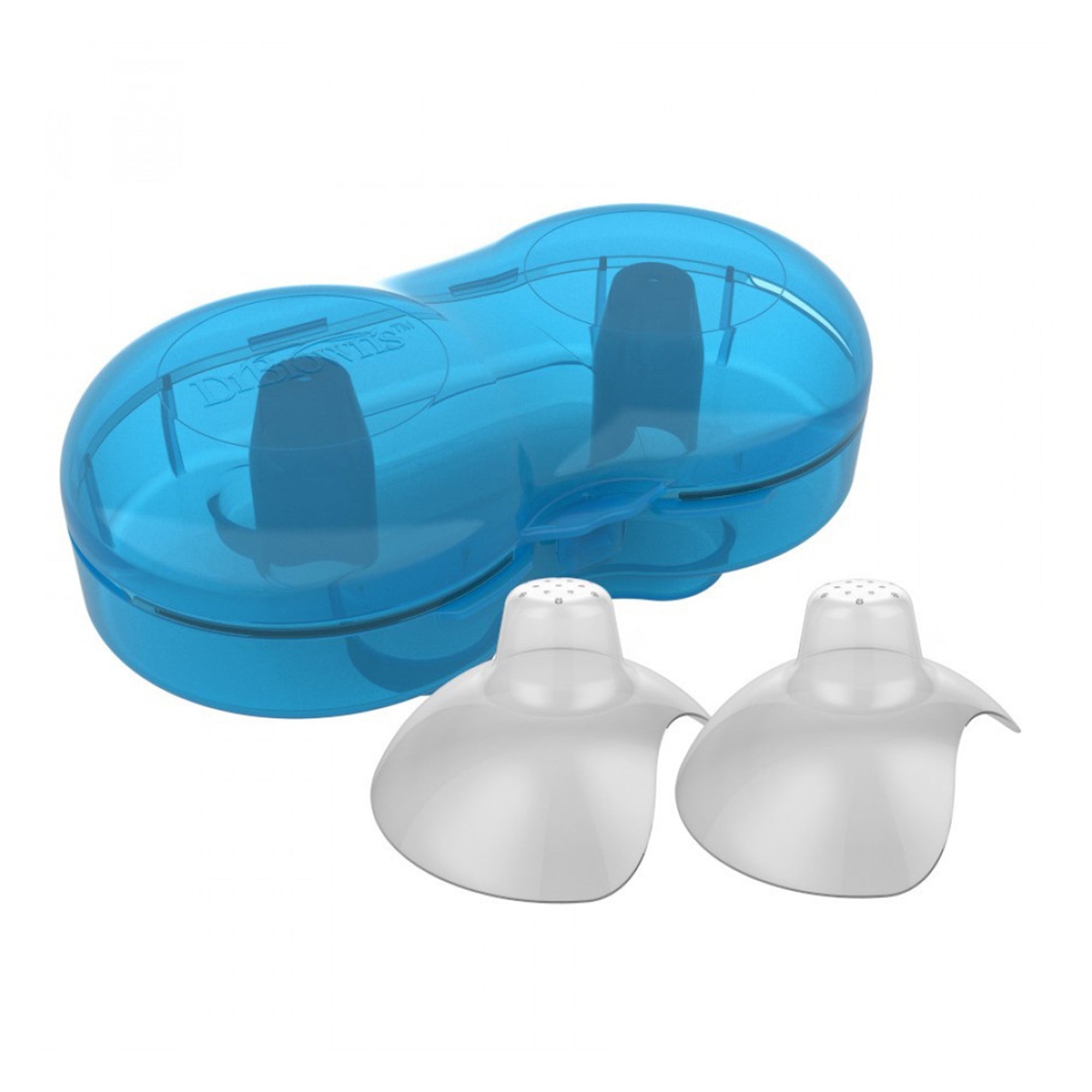 Dr. Brown Nipple Shields 2-Pack with Sterilizer Case || Size 1 || Used for 9months to 24months - Toys4All.in
