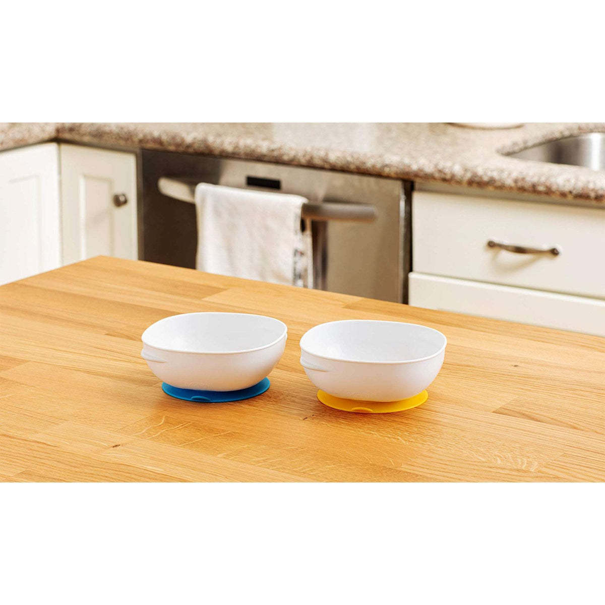 Dr. Brown No-Slip Suction Bowls || Pack of 2 || Color-Blue &amp; Yellow || Used for 4months to 24months - Toys4All.in
