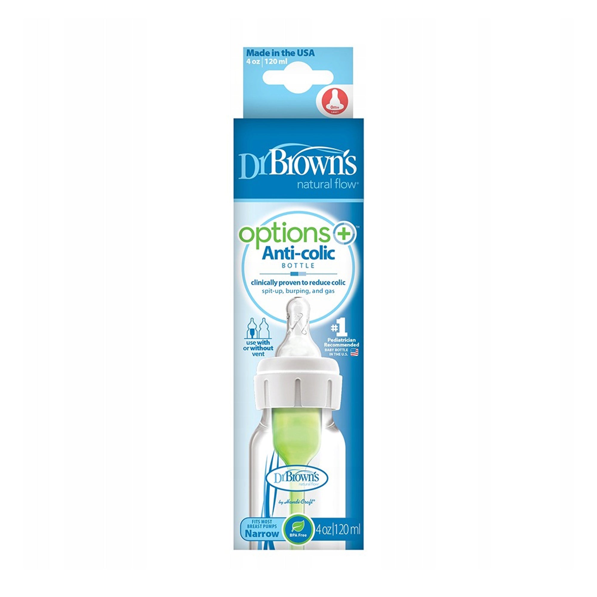 Dr. Brown PP Narrow Options+ White Bottle || Pack of 1 || Birth+ to 3months - Toys4All.in
