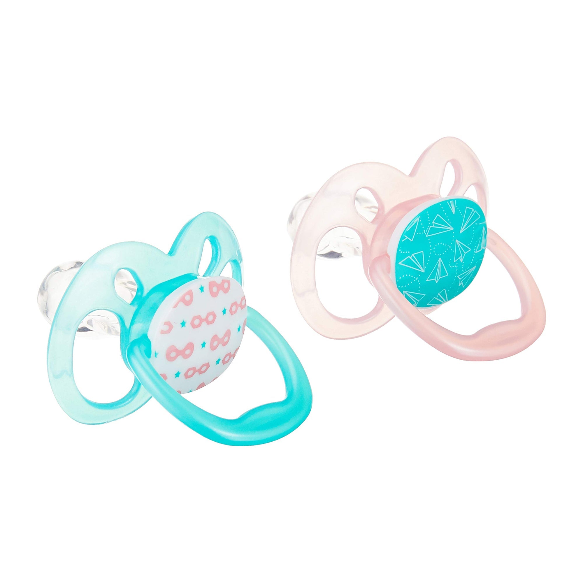 Dr. Brown Pink Airplanes Advantage Pacifiers || Stage-2 || Pack of 2 || Used for 6months to 12months - Toys4All.in