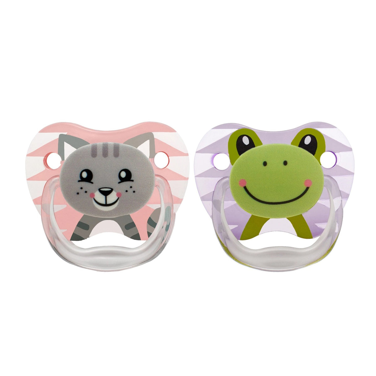 Dr. Brown Pink &amp; Gray PreVent Printed Shield Soother || Stage-1 || Pack of 2 || Birth+ to 6months - Toys4All.in