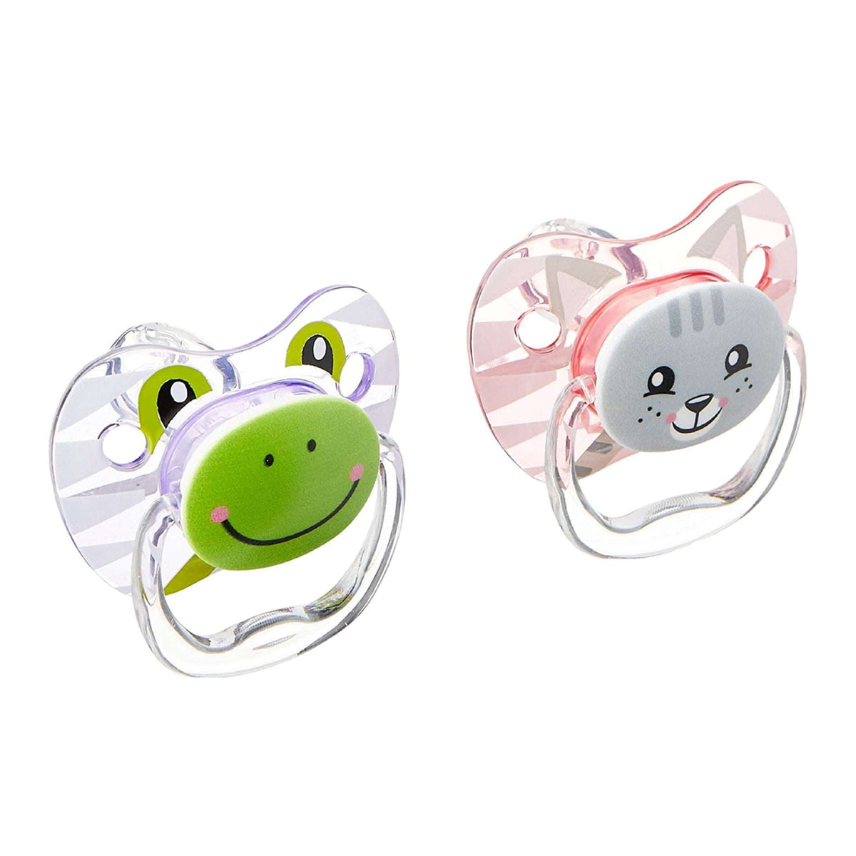 Dr. Brown Pink &amp; Gray PreVent Printed Shield Soother || Stage-1 || Pack of 2 || Birth+ to 6months - Toys4All.in