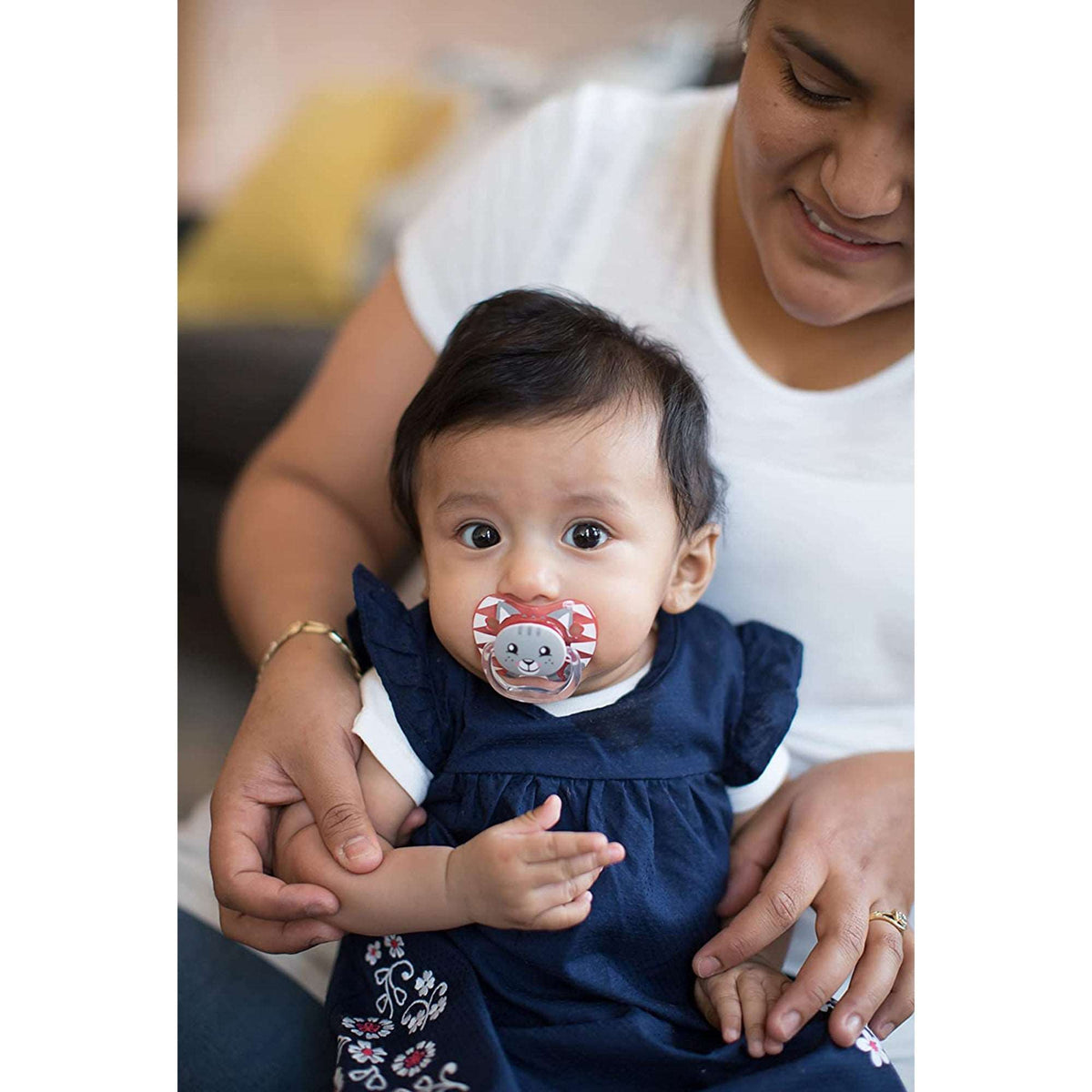 Dr. Brown Pink &amp; Gray PreVent Printed Shield Soother || Stage-1 || Pack of 2 || Birth+ to 6months - Toys4All.in