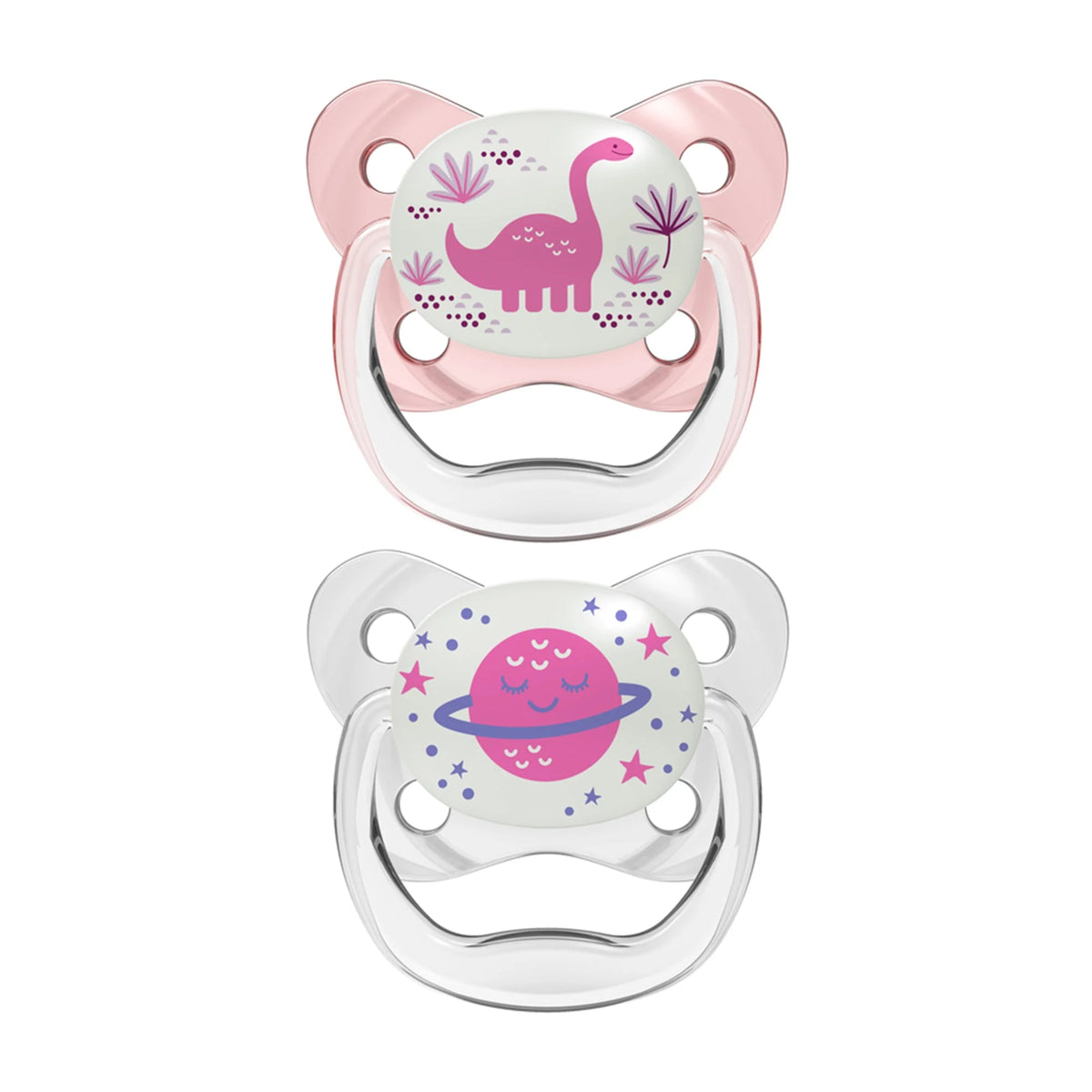 Dr. Brown&#39;s Prevent Glow In The Dark Butterfly Shield Soother - Stage 2 (6 to 18 Months) Pink Open Box