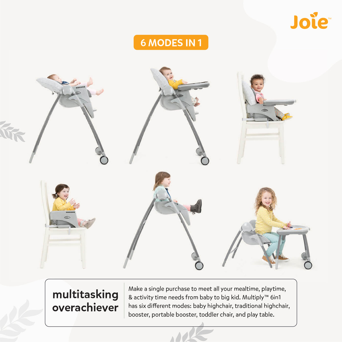 Joie High Chair Multiply 6in1 (6 to 72 Months)