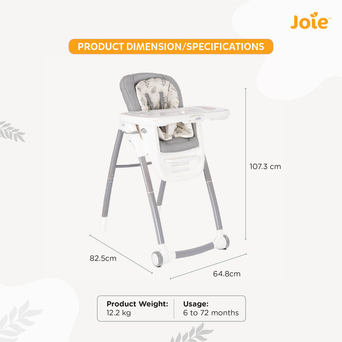 Joie High Chair Multiply 6in1 (6 to 72 Months) - Main Image