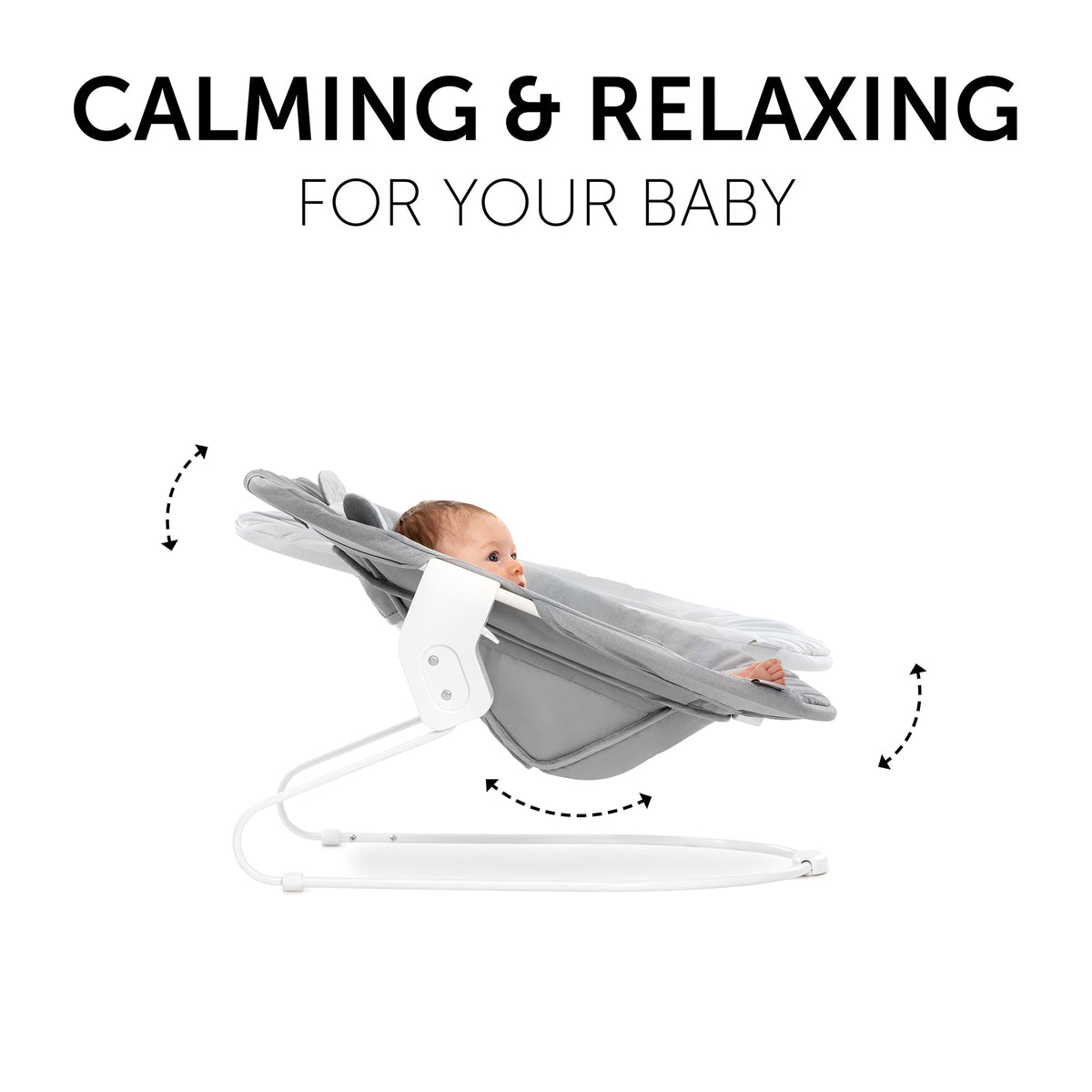 Hauck Alpha Bouncer 2in1 Rocker &amp; Bouncer || Fashion-Light Grey || Birth+ to 9months - Toys4All.in