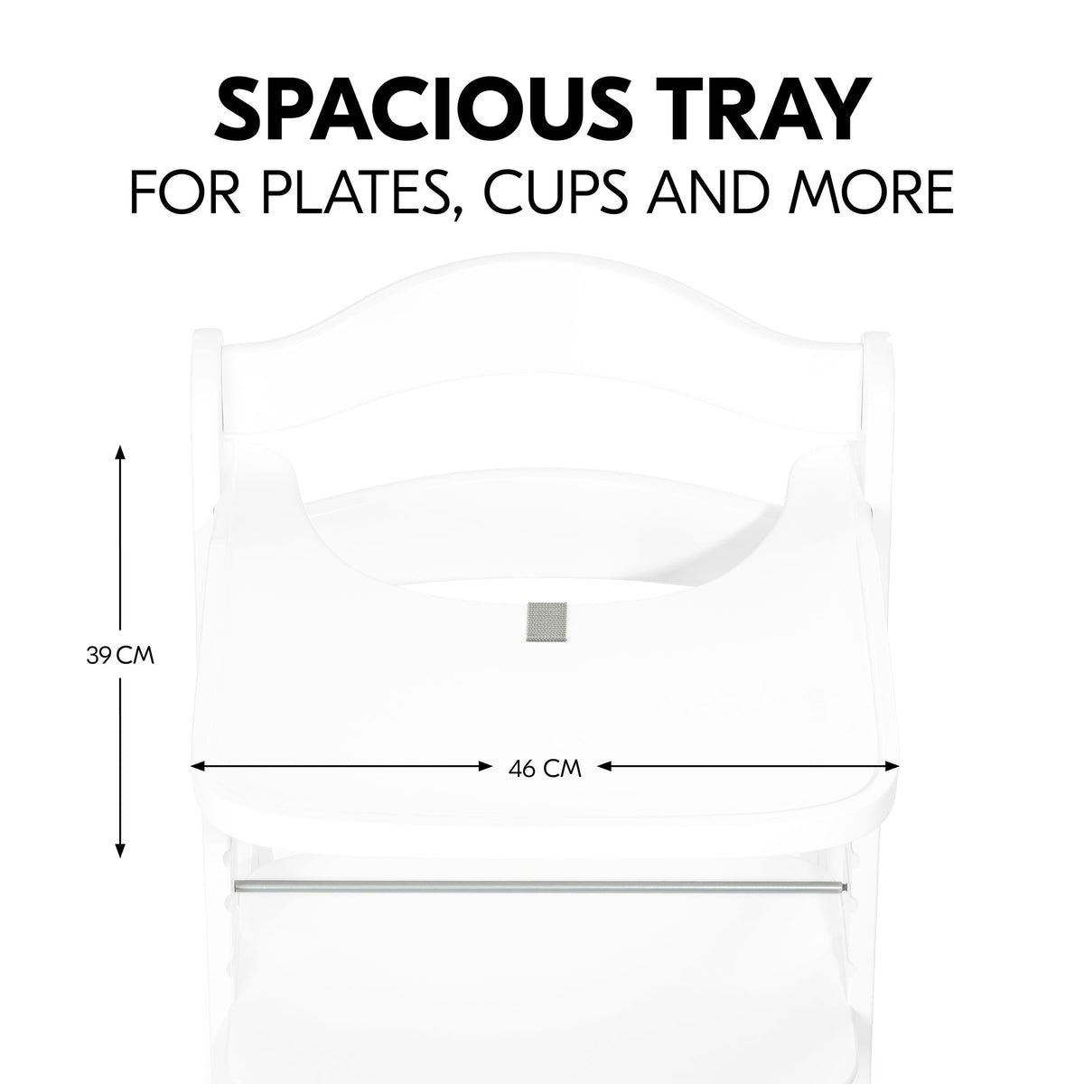 Hauck Alpha Wooden Tray | Fashion White | Used for 6M to 36M - Toys4All.in