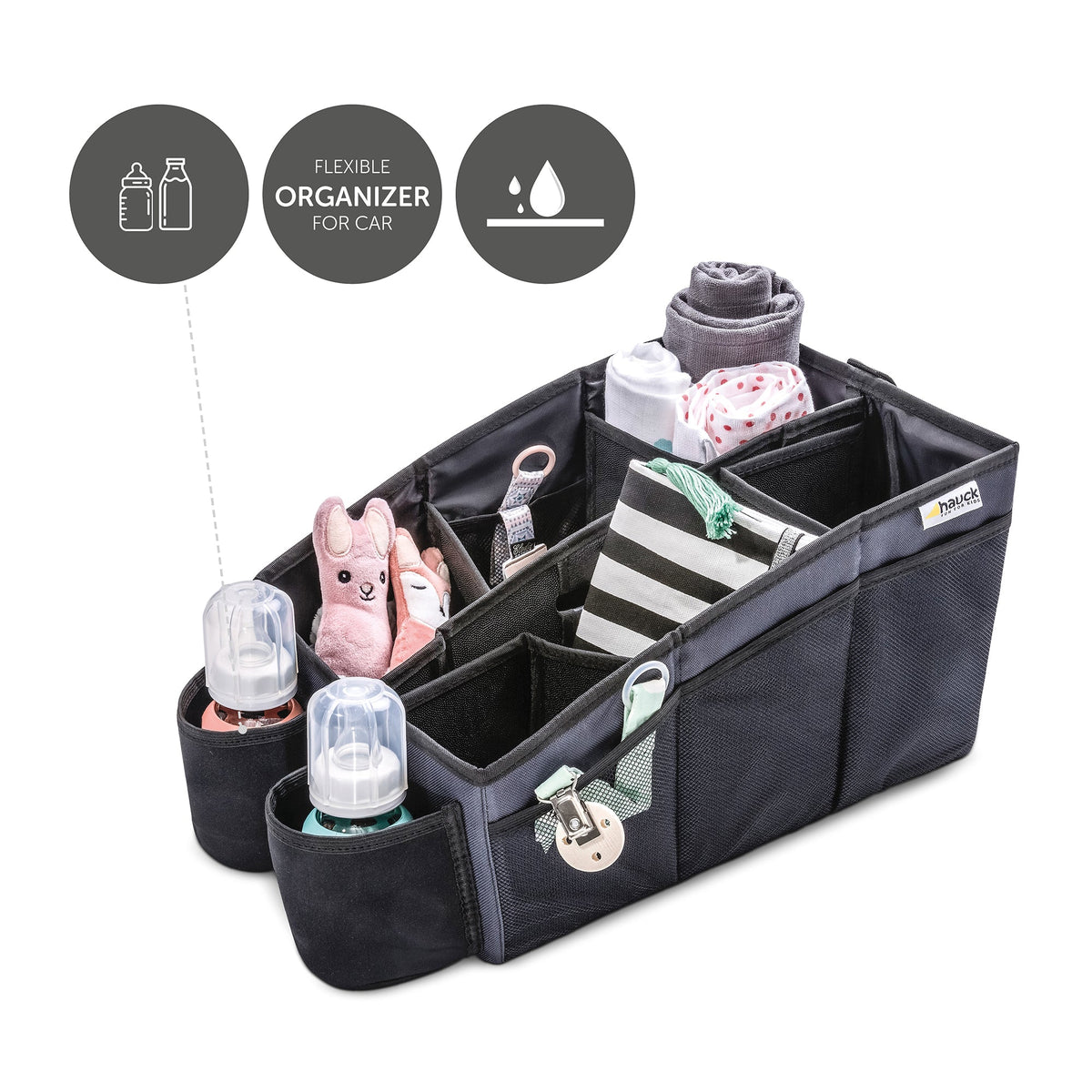Hauck Organize Me Travel &amp; Gear Accessories  |  Fashion Grey | Used for Birth+ to 36M - Toys4All.in