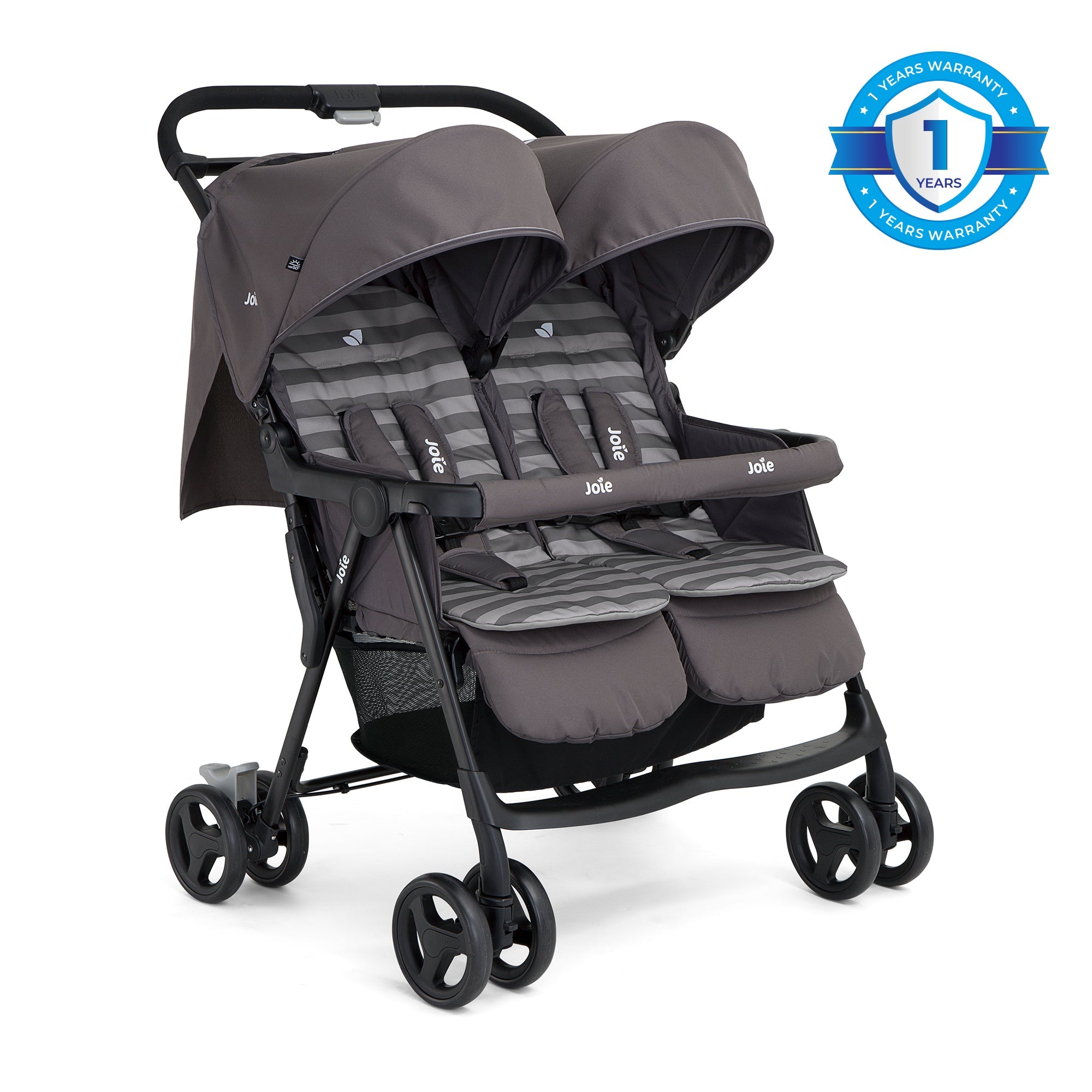Joie Aire Twin W/ Rc Stroller || Fashion - Dark Pewter || Birth+ to 36months - Toys4All.in