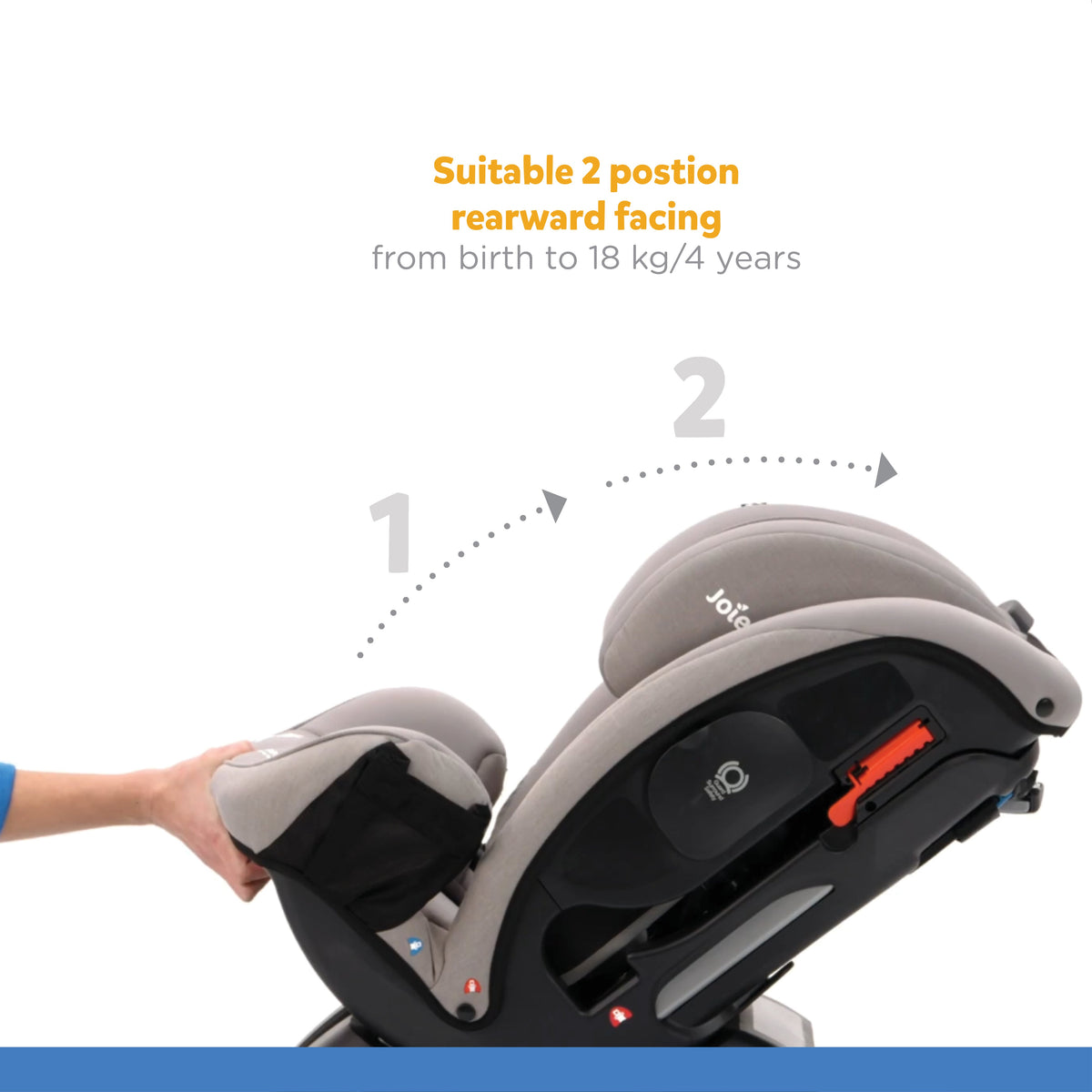 Joie Every Stage Fx Car Seat || Fashion - Grey Flannel ||  Birth+ to 12years - Toys4All.in