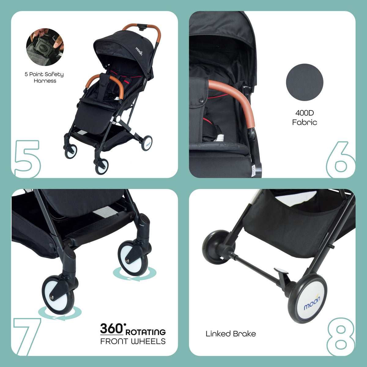 Moon Ritzi Stroller Birth to 18 kg - Open Box