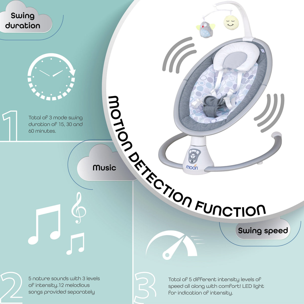 Moon Baby Swing Birth to 9 kg