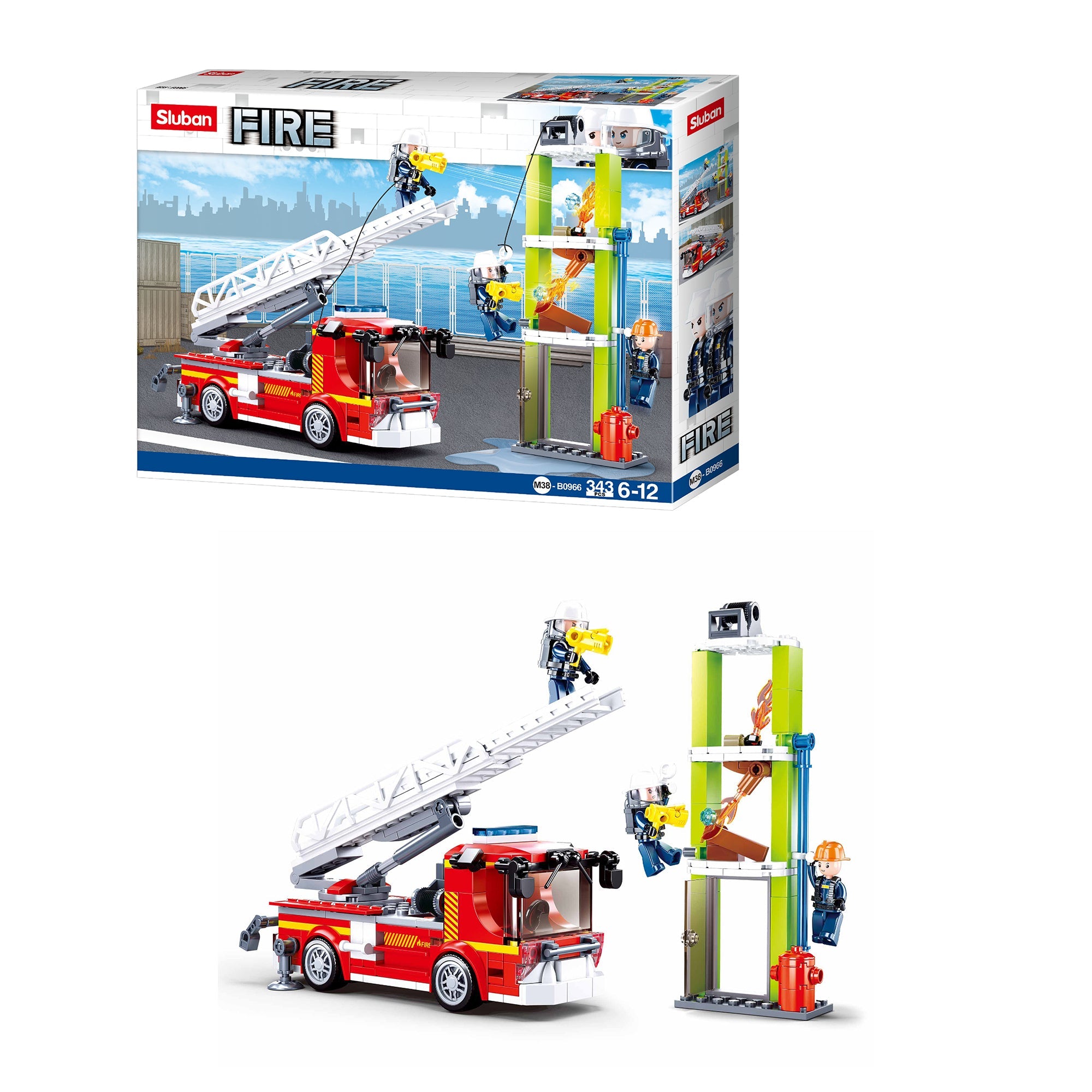 Playzu By Sluban Fire Fighting Training Center Building Blocks Toys || 6years++ - Toys4All.in