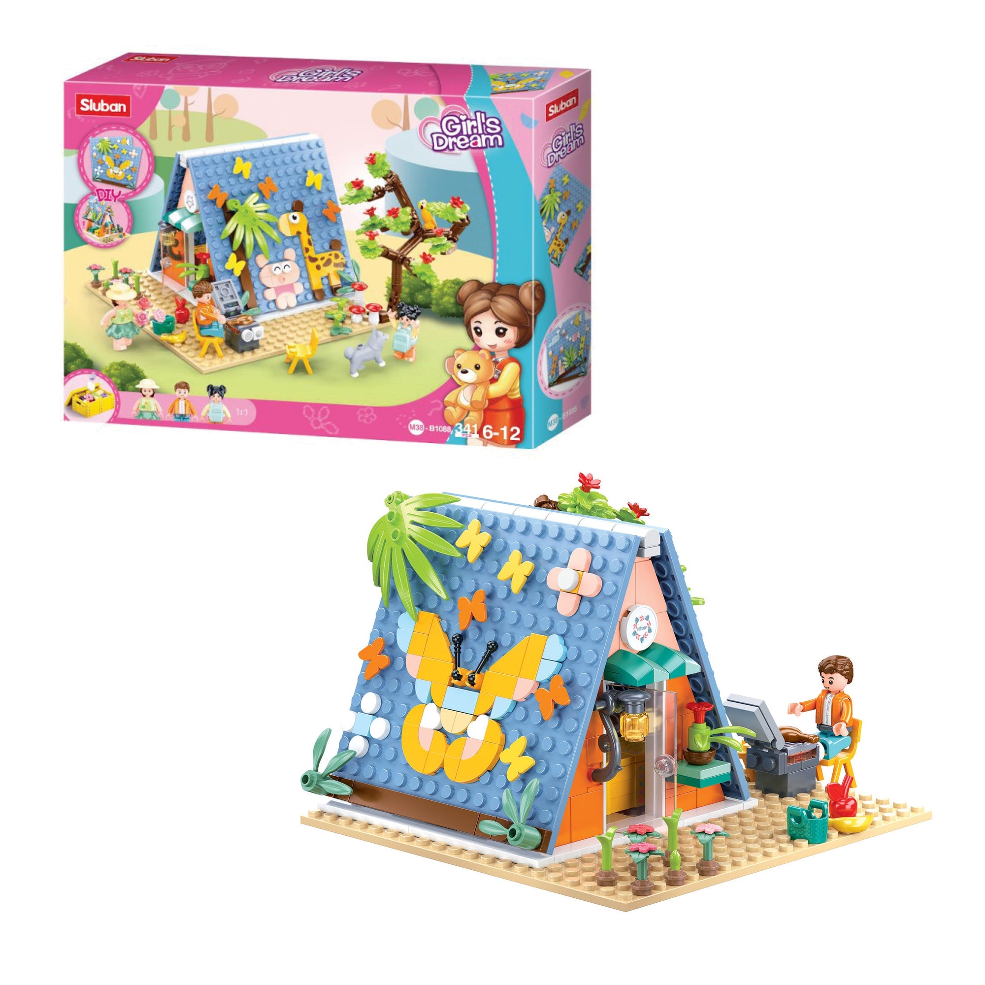 Playzu By Sluban Girls Camp Building Blocks Kit for Girls || 8years to 14years - Toys4All.in