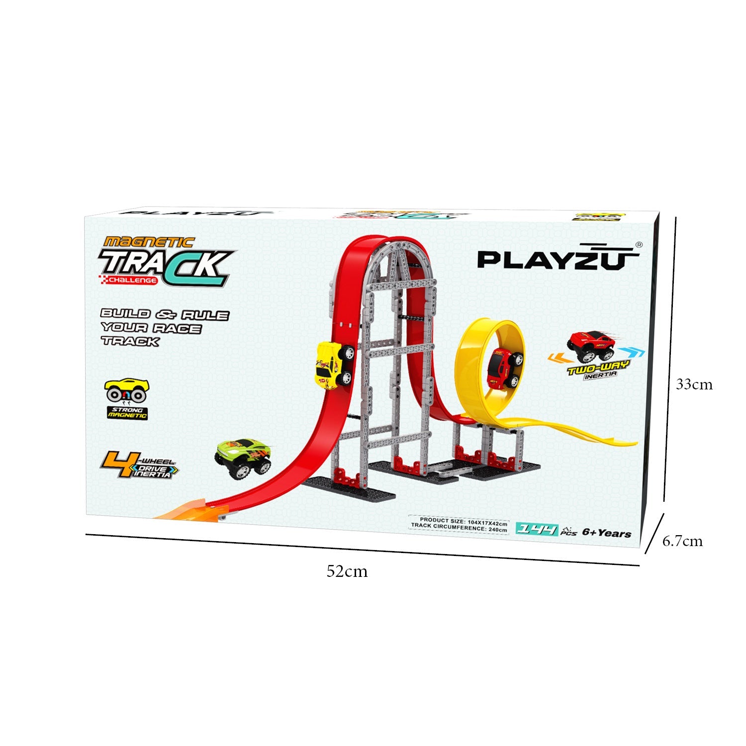 Playzy By Sluban Magnetic Track Set - 1.5 Loops || 6years to 14years - Toys4All.in