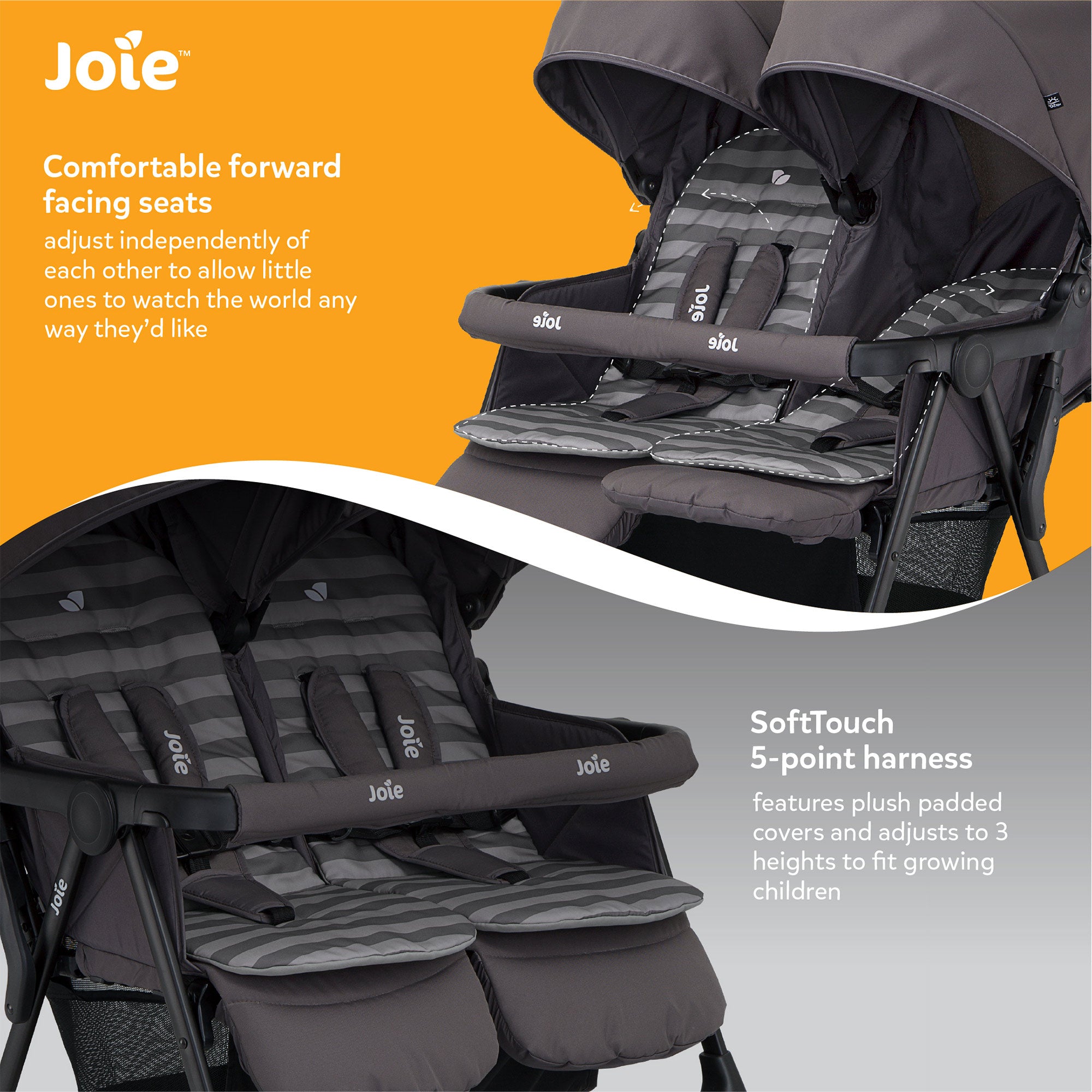 Joie aire twin stroller dark pewter sales