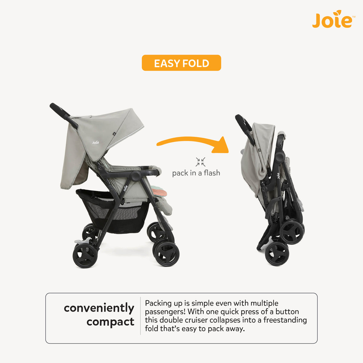 Joie Aire Twin Stroller (Birth to 36 Months) - Open Box
