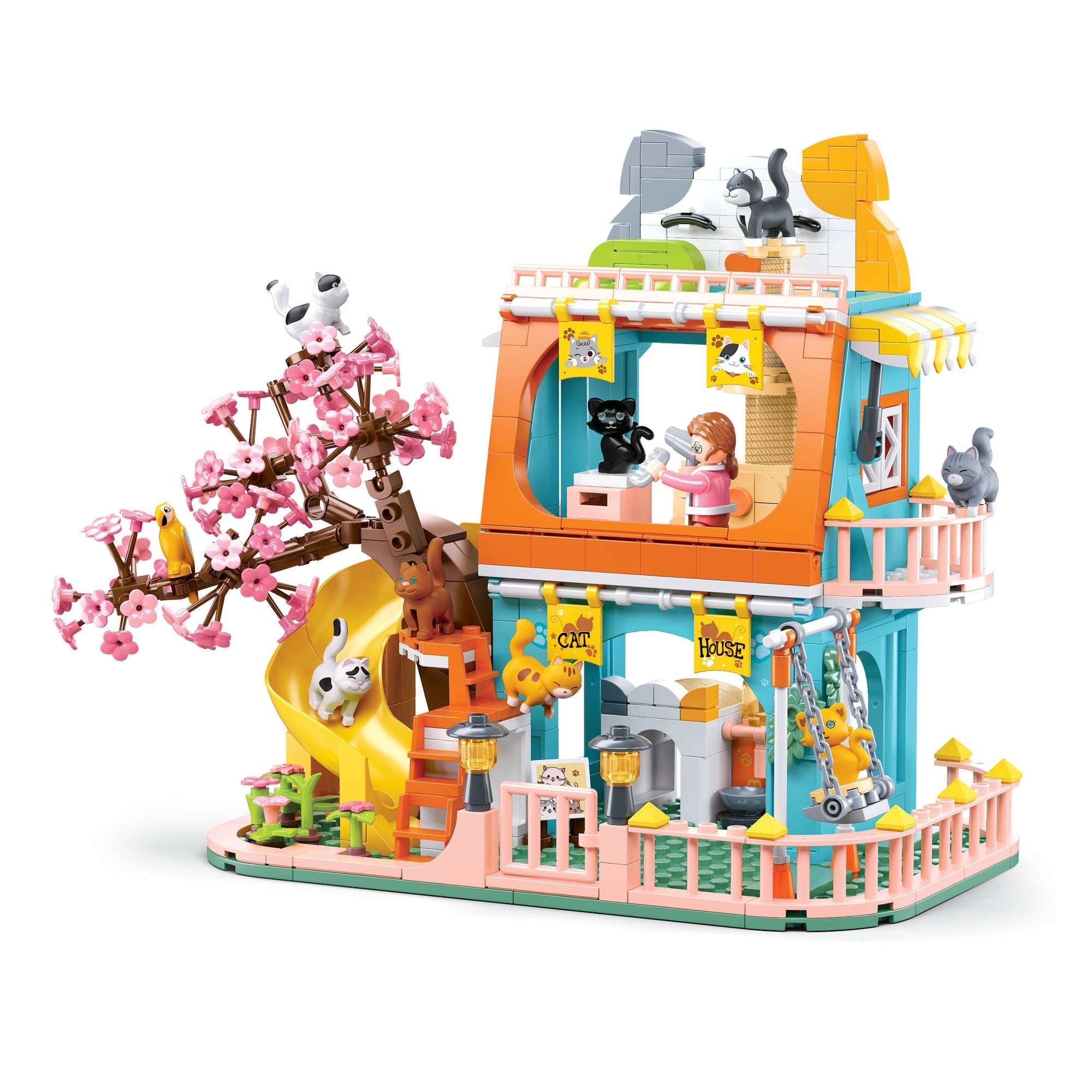 SLUBAN® Girls Dream-Cat House Building Blocks Kit for Girls || 10years to 16years - Toys4All.in