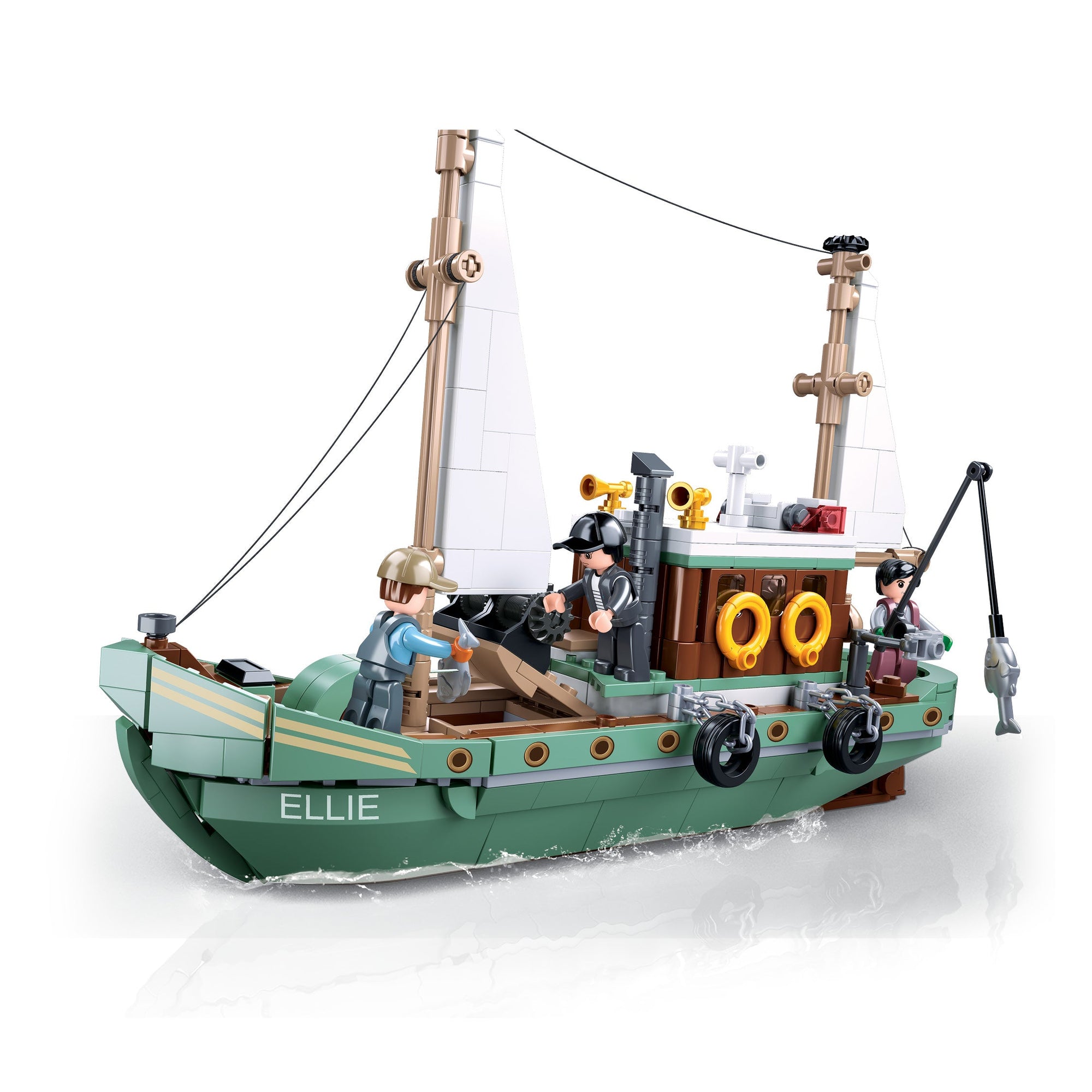 SLUBAN® MODELBRICKS-Fishing-boat Building Blocks Kit || 10years to 16years - Toys4All.in