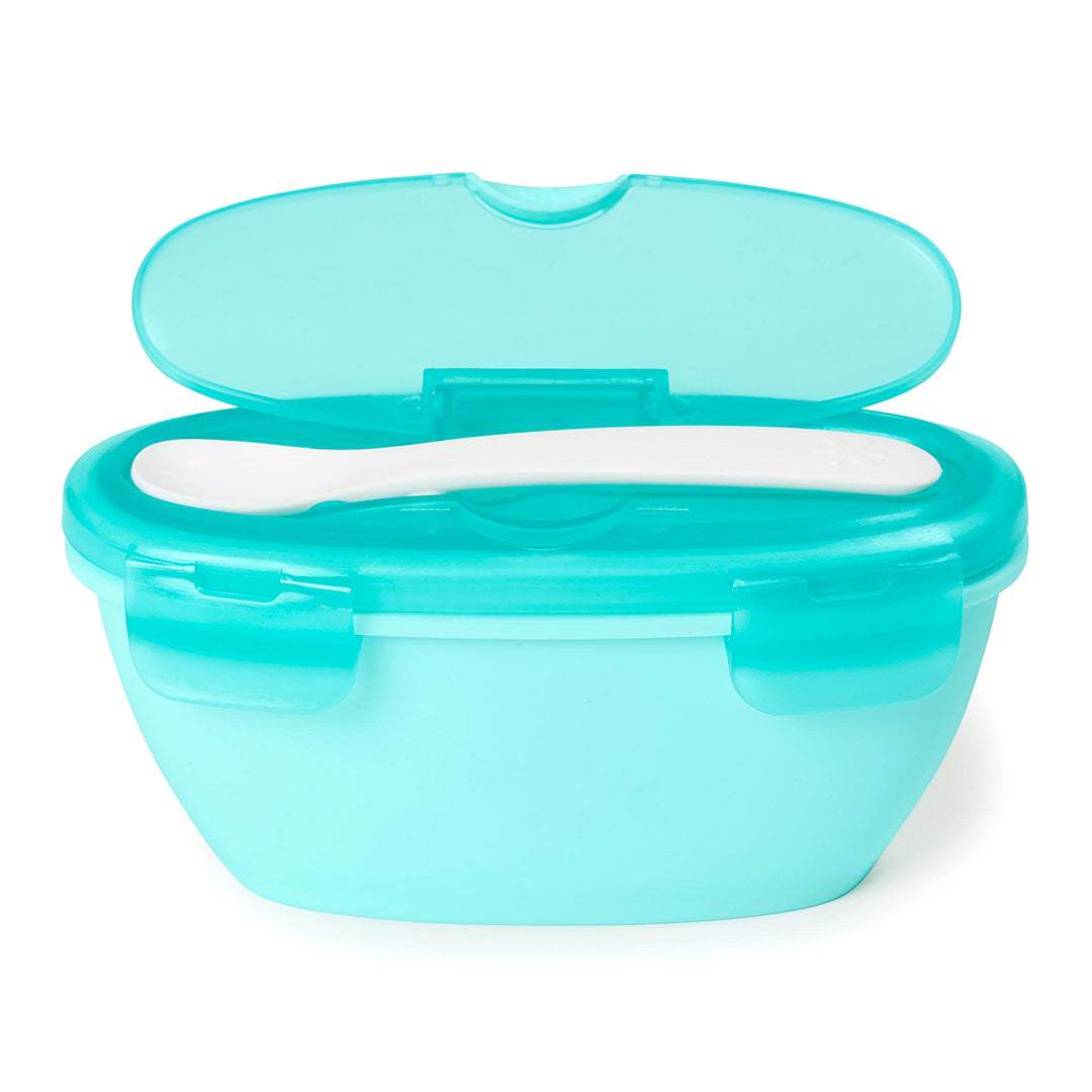 Skip Hop Teal Color Easy Serve Travel Bowl || 3months to 36months - Toys4All.in