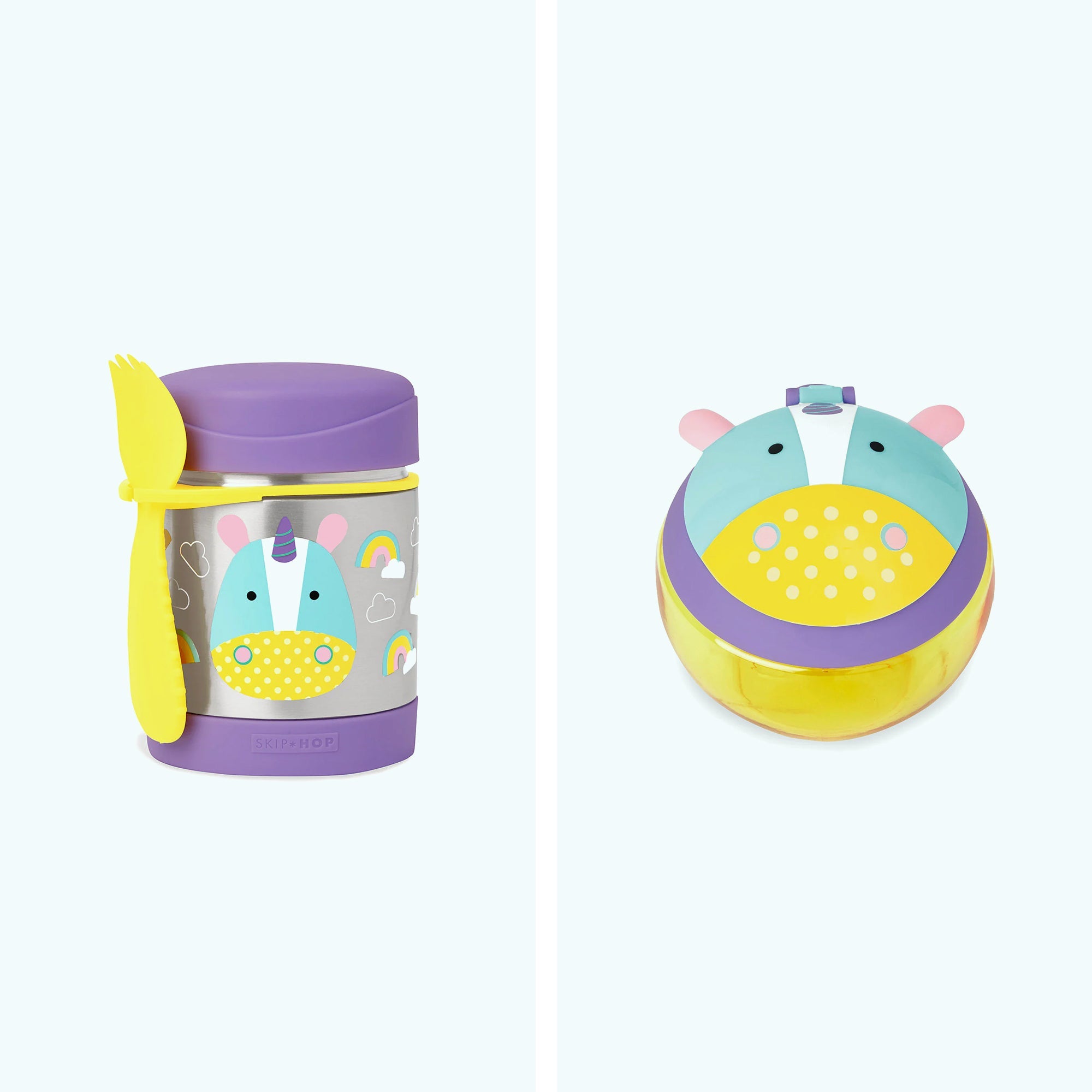 Skip Hop Zoo Insulated Little Kid Food Jar Unicorn & Skip Hop Zoo Snack Cup Unicorn - Toys4All.in