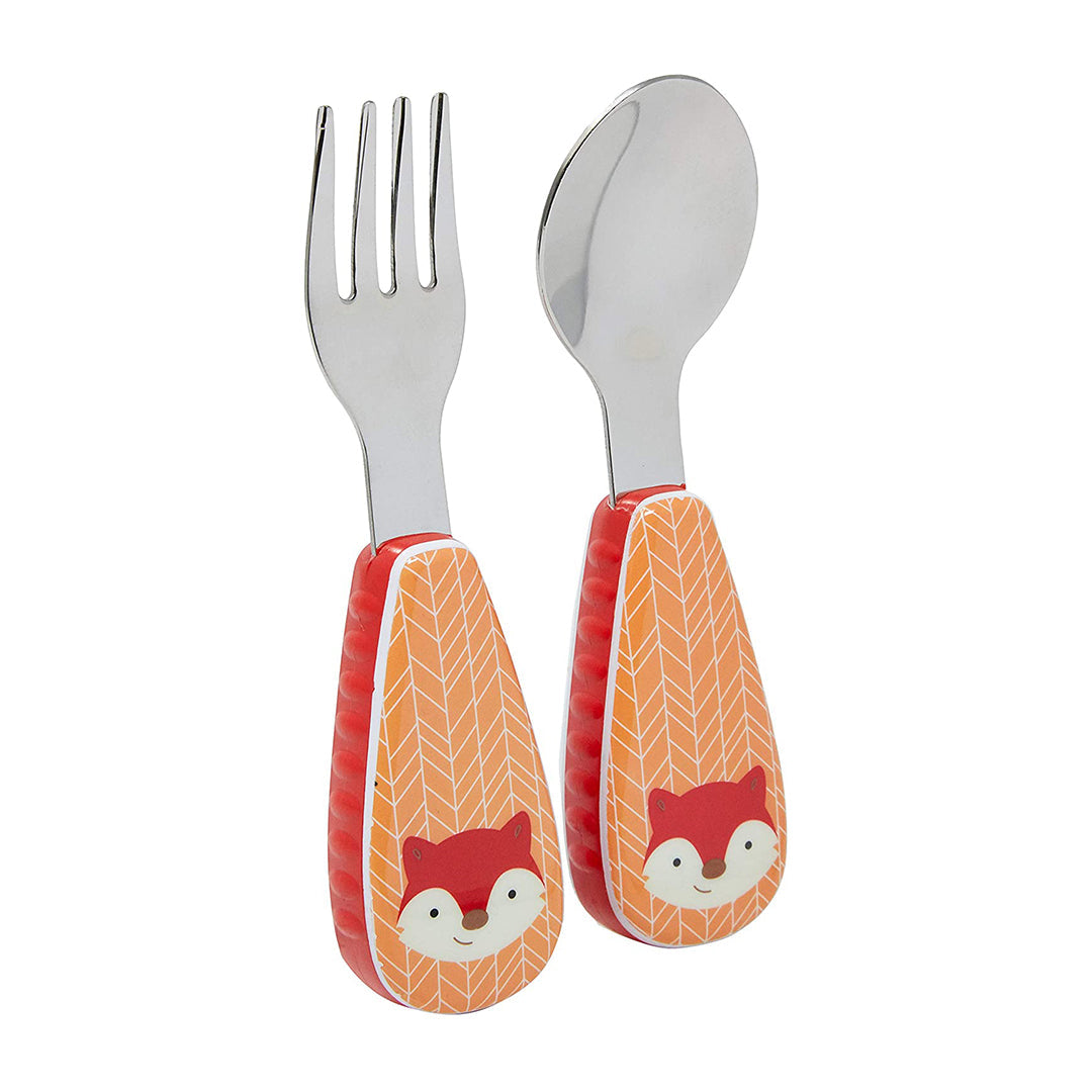 Skip Hop Zoo Utensils Fork & Spoon Fox (3Months to 36Months) - Toys4All.in