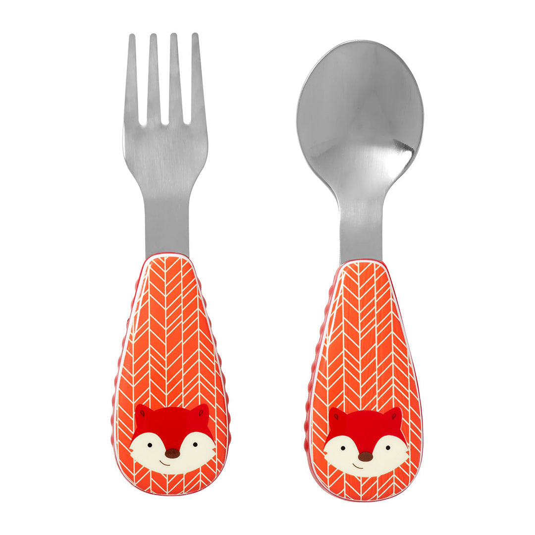 Skip Hop Zoo Utensils Fork & Spoon Fox (3Months to 36Months) - Toys4All.in